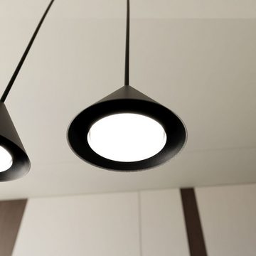 Licht-Erlebnisse Pendelleuchte MIRA, ohne Leuchtmittel, Metall GX53 H: max. 100 cm Schwarz 3-flammig Pendelleuchte