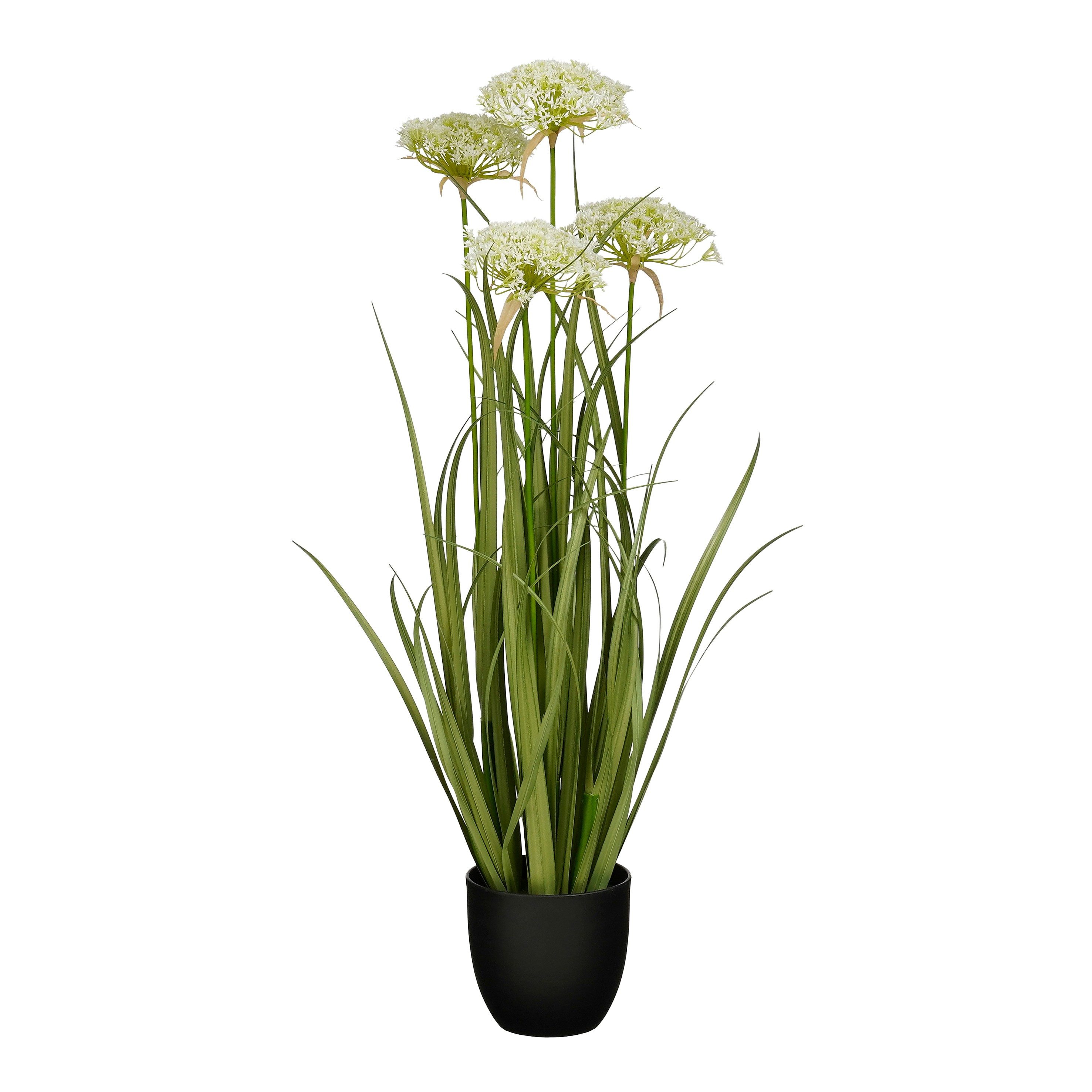 Kunstpflanze Mica Decorations Engelwurz – H90 x Ø25 cm – Grün, Weiß, Mica Decorations, Höhe 90 cm
