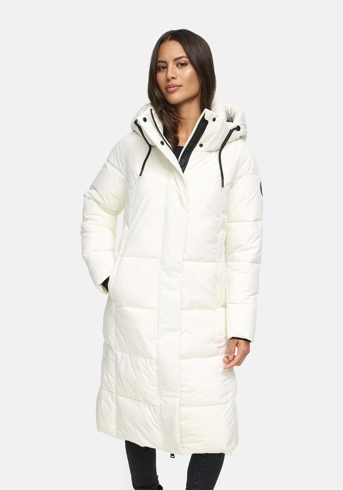 Marikoo Winterjacke Chumanii Warmer Wintermantel mit langem Schnitt für kalte Tage.
