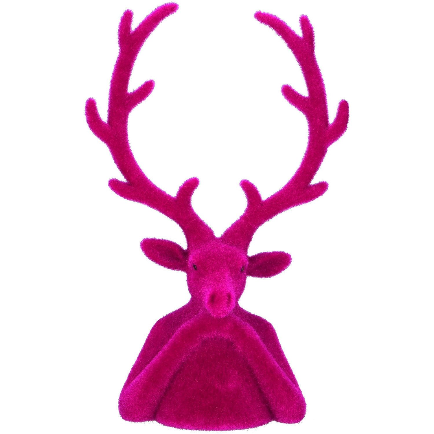 Macosa Home Dekofigur Hirsch Deko Büste 30 cm modern Weihnachtsdeko Skulptur (1 St., Herbst Winterdekoration Wohnaccessoire), Dekohirsch, Dekobüste, Hirschkopf, Winterdeko, Weihnachtsfigur