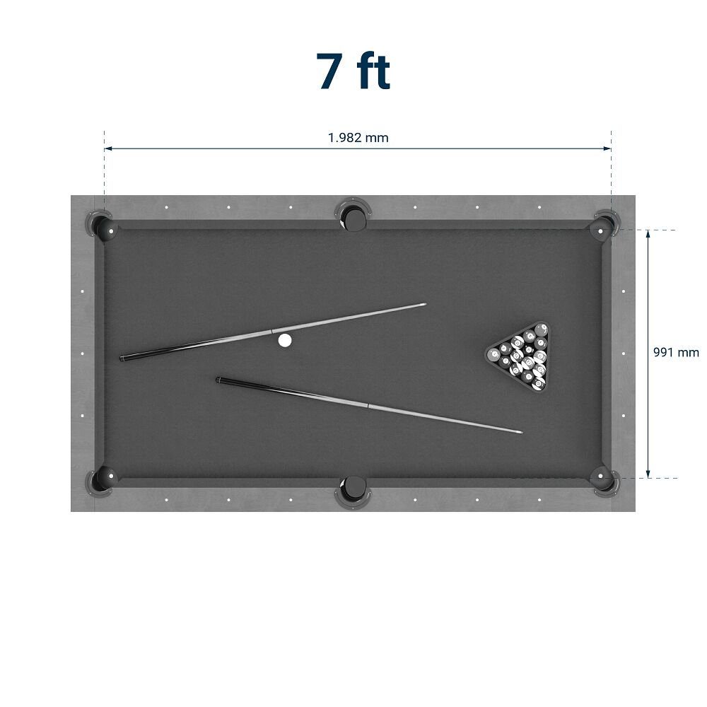 Schiefer, 198x99 Billardtisch 7 8 cm) ft ft Black, 860 und Billardtisch BISON ft 2 Turniergrößen: in Lieferbar Loft 7 Simonis (Spielfeld