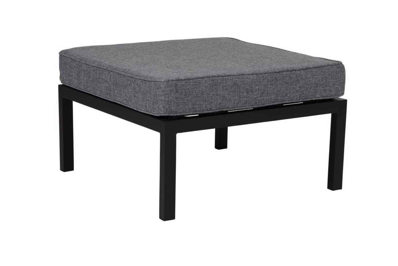 Brafab Gartenlounge-Hocker Weldon mit Kissen, Schwarz