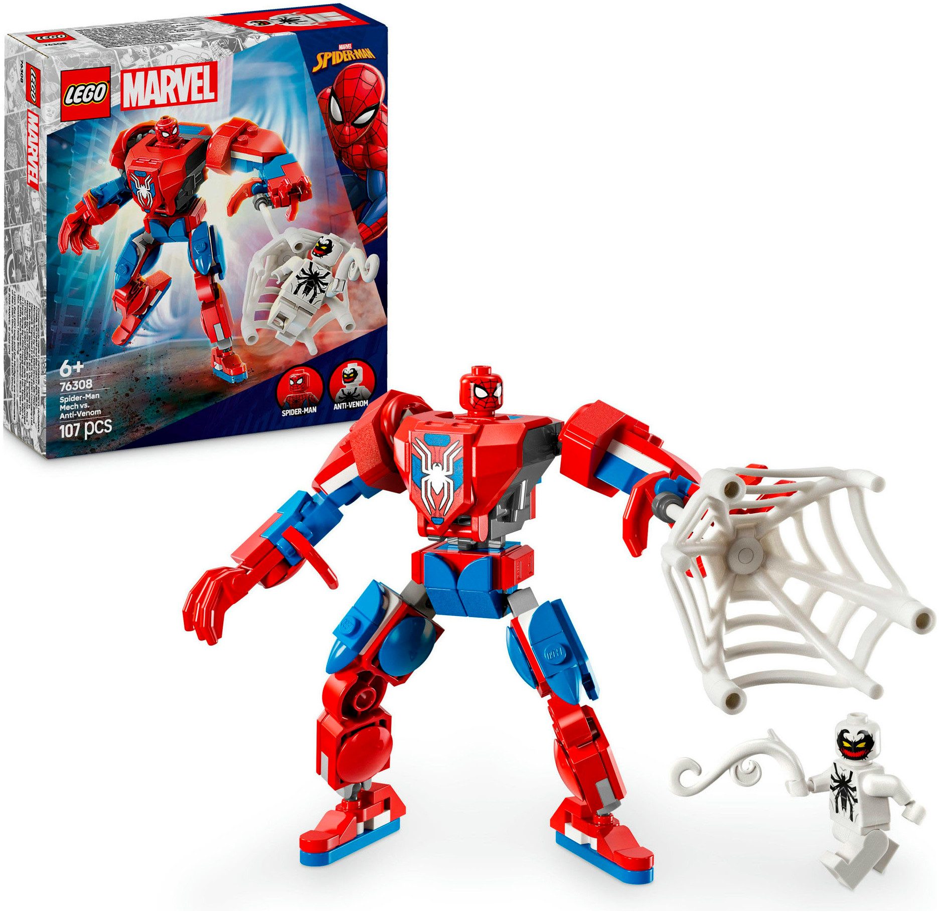 Spider-Man Mech vs. Anti-Venom (76308), LEGO Super Heroes Konstruktionsspielsteine