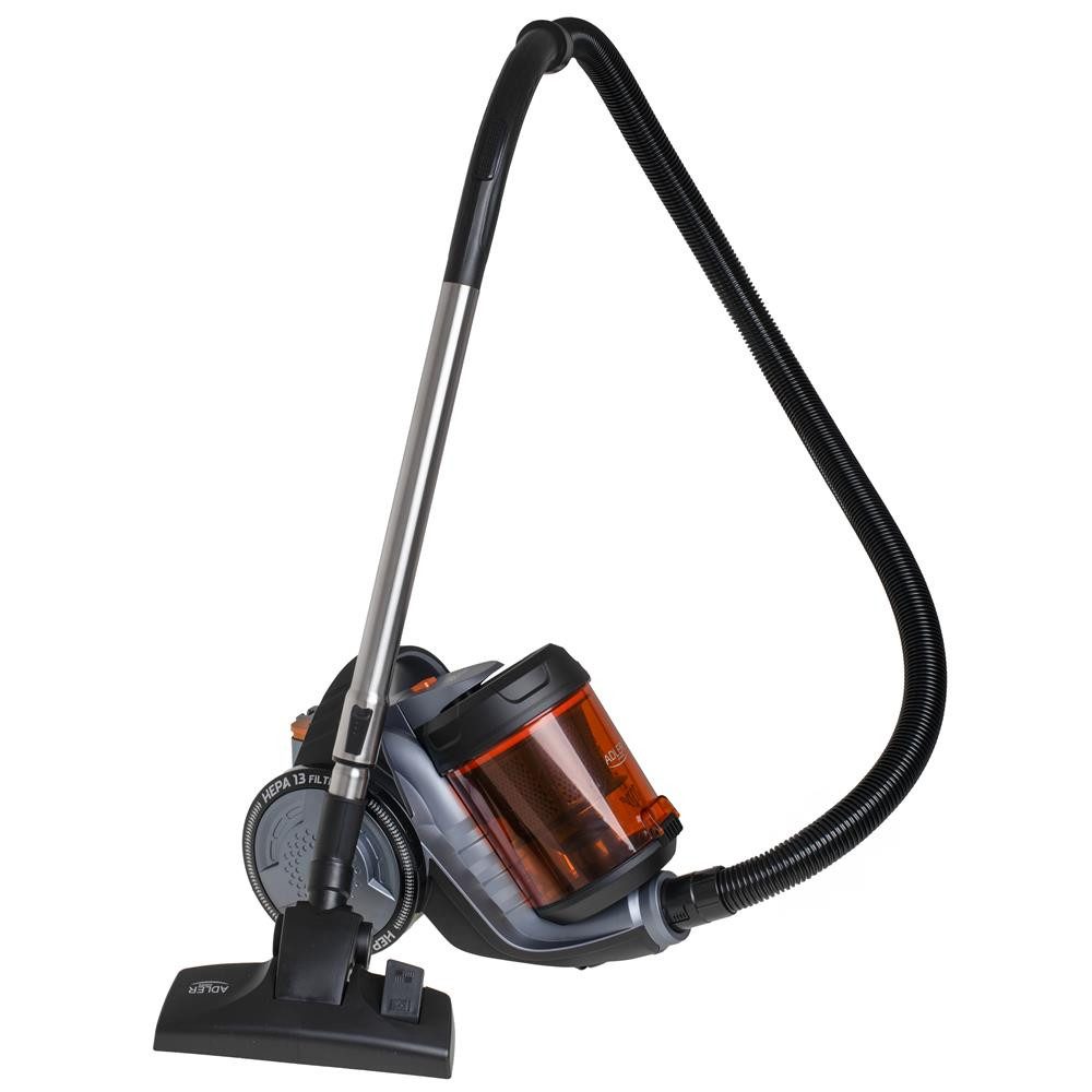 ADLER EUROPE Bodenstaubsauger AD 7065 Zyklon Staubsauger, Hartboden, Teppich, Sofa, Auto, 3000 W, beutellos, hygienisch mit HEPA 13 Filter, 17.000 Pa Saugkraft, schwarz