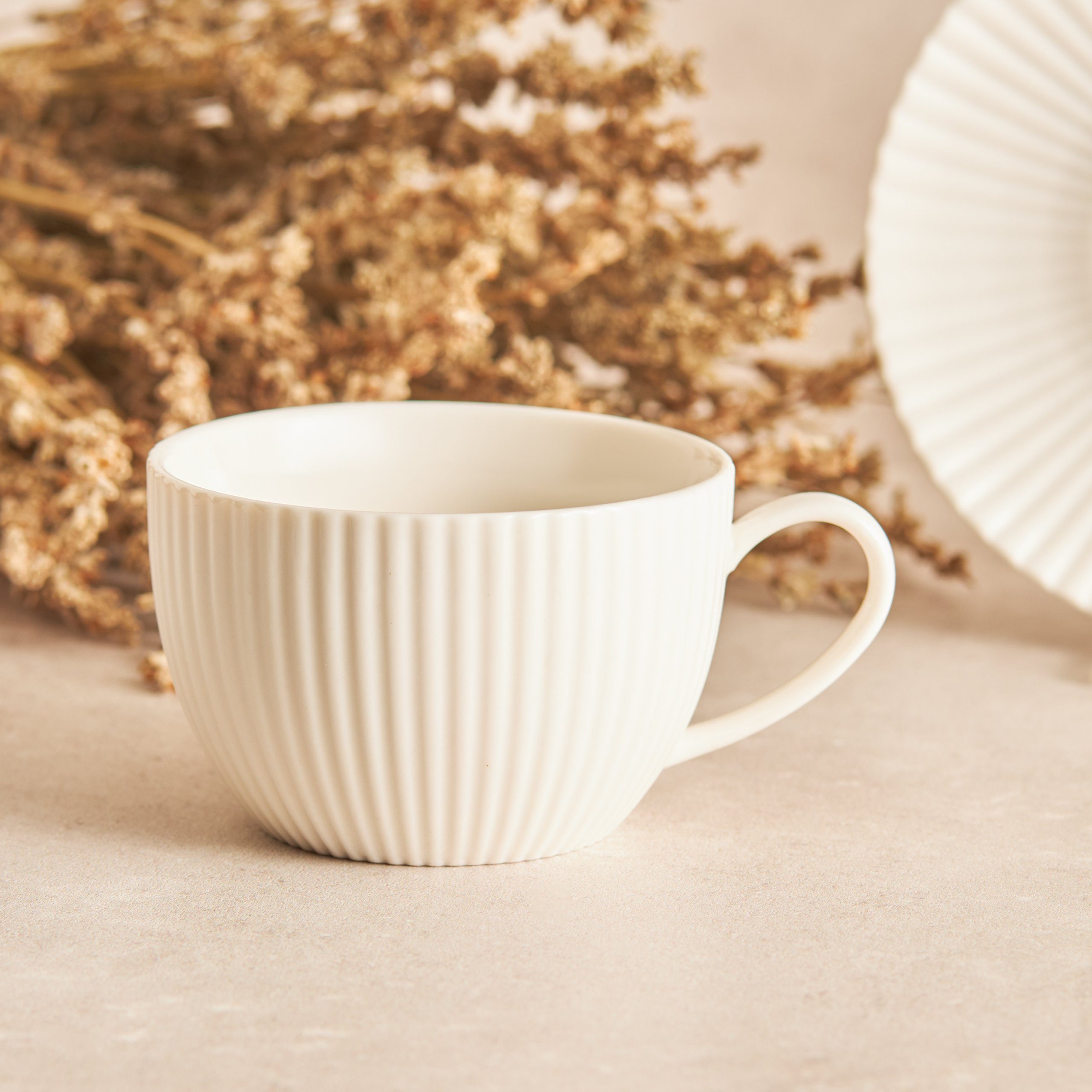 Karaca Teeservice Seashell Teetasse für 6 Personen Espressotasse Mokkatasse 200ml