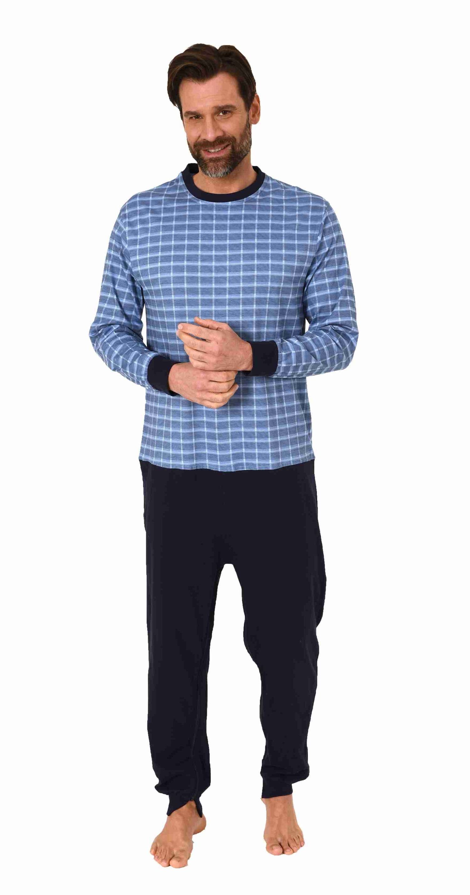 Normann Care Pyjama Herren Pflegeoverall langarm mit Reissverschluss am Rüc günstig online kaufen