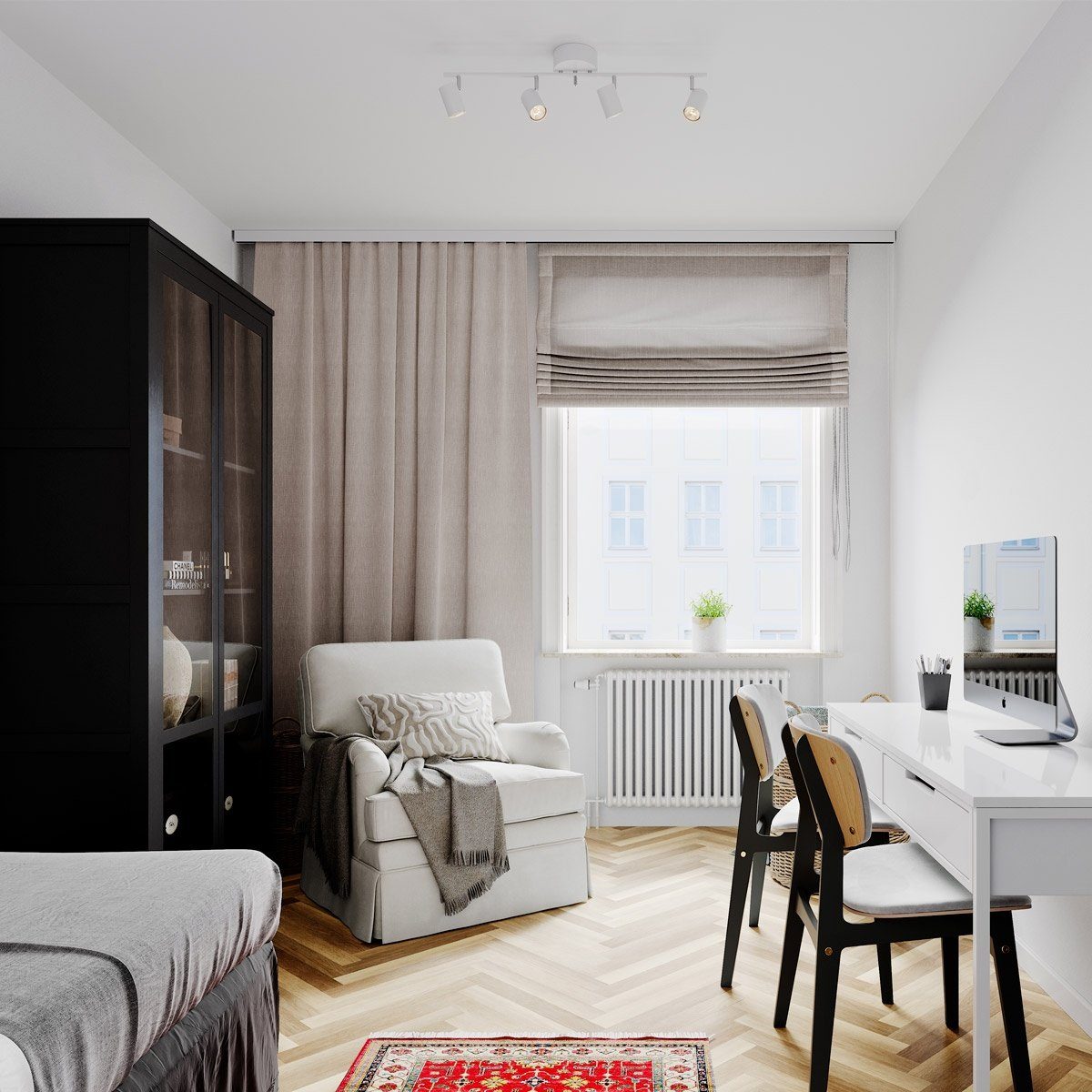 By Rydens Deckenstrahler Correct, ohne Leuchtmittel, 3 Farben erhältlich