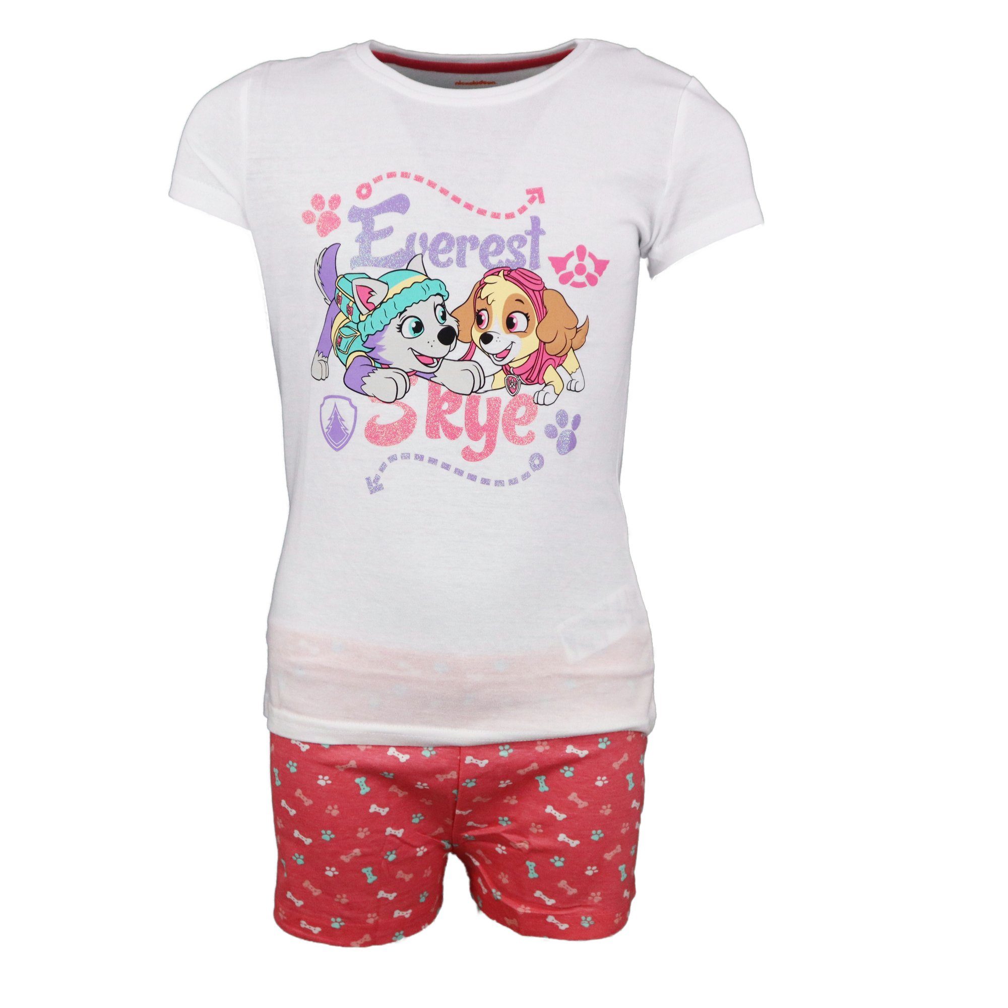 PAW PATROL Schlafanzug »Skye Everest Mädchen Kinder Pyjama kurz« Gr. 98 bis  128, 100% Baumwolle, Rosa oder Weiß online kaufen | OTTO