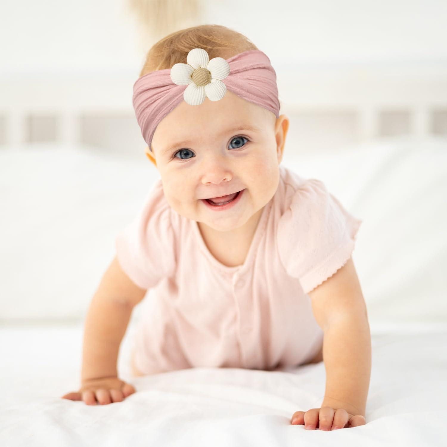 LuxusKollektion Haarband Stirnbänder Blumen Haarbänder Baby Blumen Stirnbänder 3er Pack