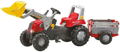 rolly toys® Tretfahrzeug Junior RT, Kindertraktor mit Lader und Anhänger