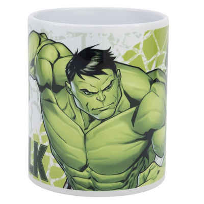 MARVEL Tasse Marvel Avengers HULK Kaffeetasse Teetasse Geschenkidee 330 ml, Keramik