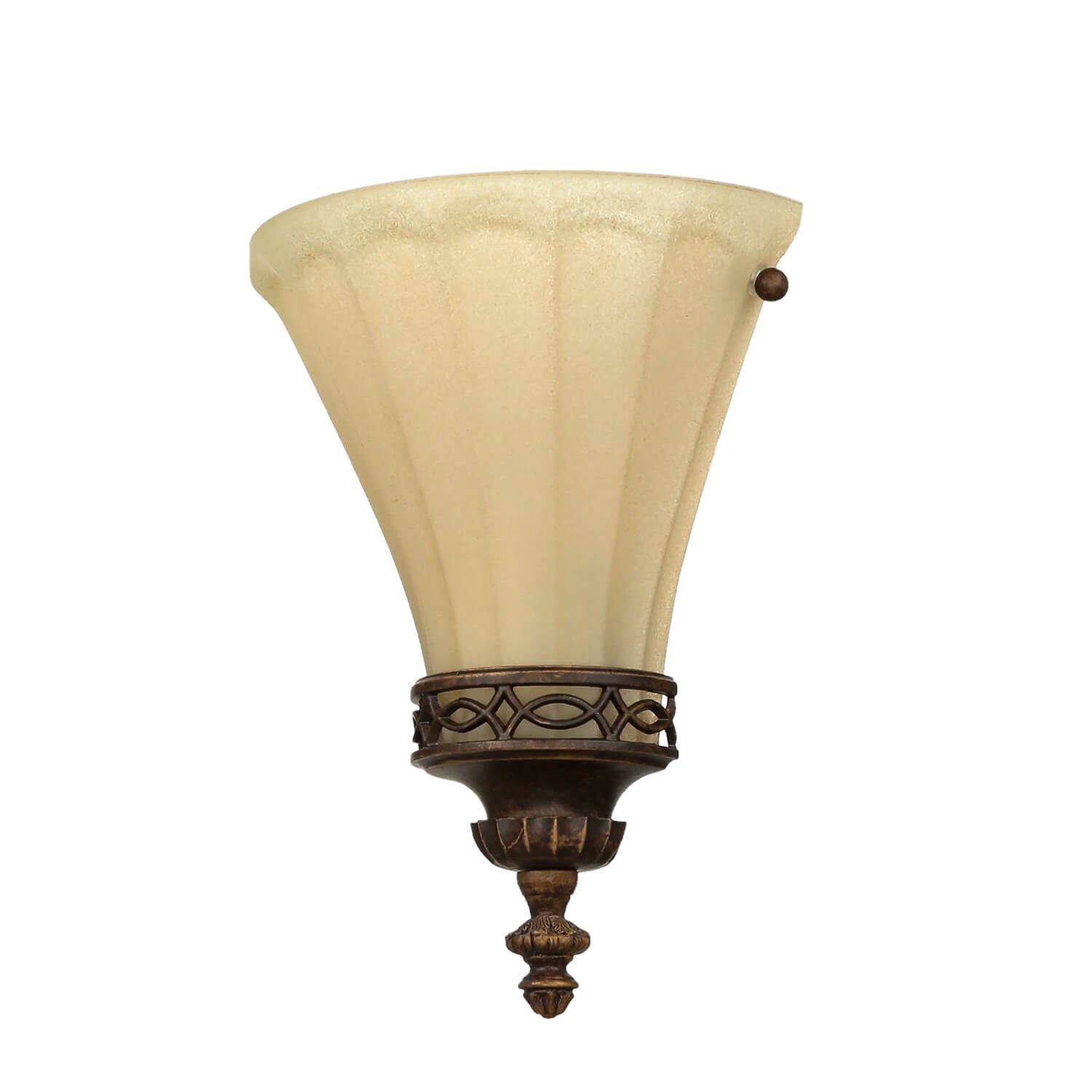 Licht-Erlebnisse Wandleuchte ANABELL 1, ohne Leuchtmittel, Wandlampe Braun Landhaus Lampe Blendarm