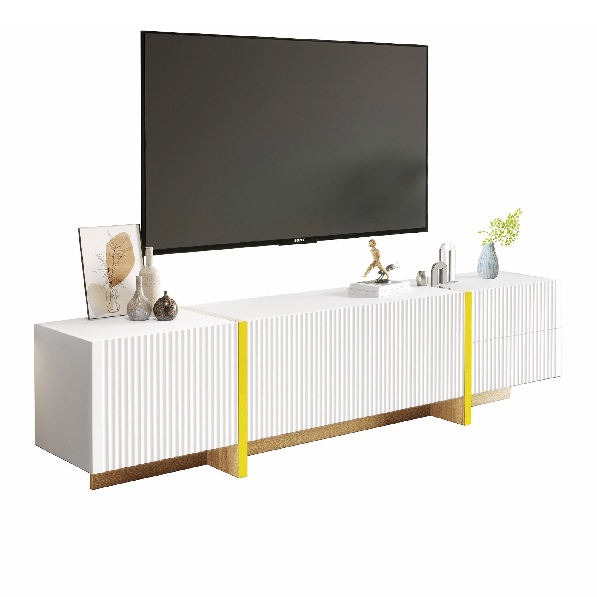 Merax TV-Schrank mit 3 Türen und günstig online kaufen