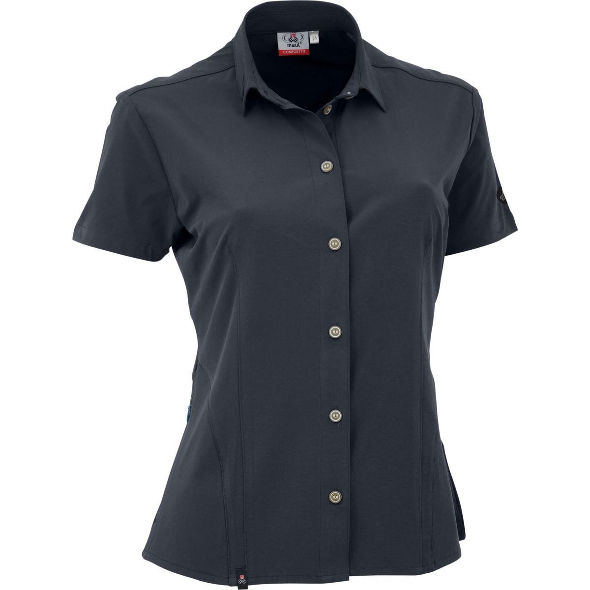 Maul Sport® Outdoorbluse Vilsalpsee - 1/2 Bluse elast. uni Sportliche unifarbene Kurzarmbluse