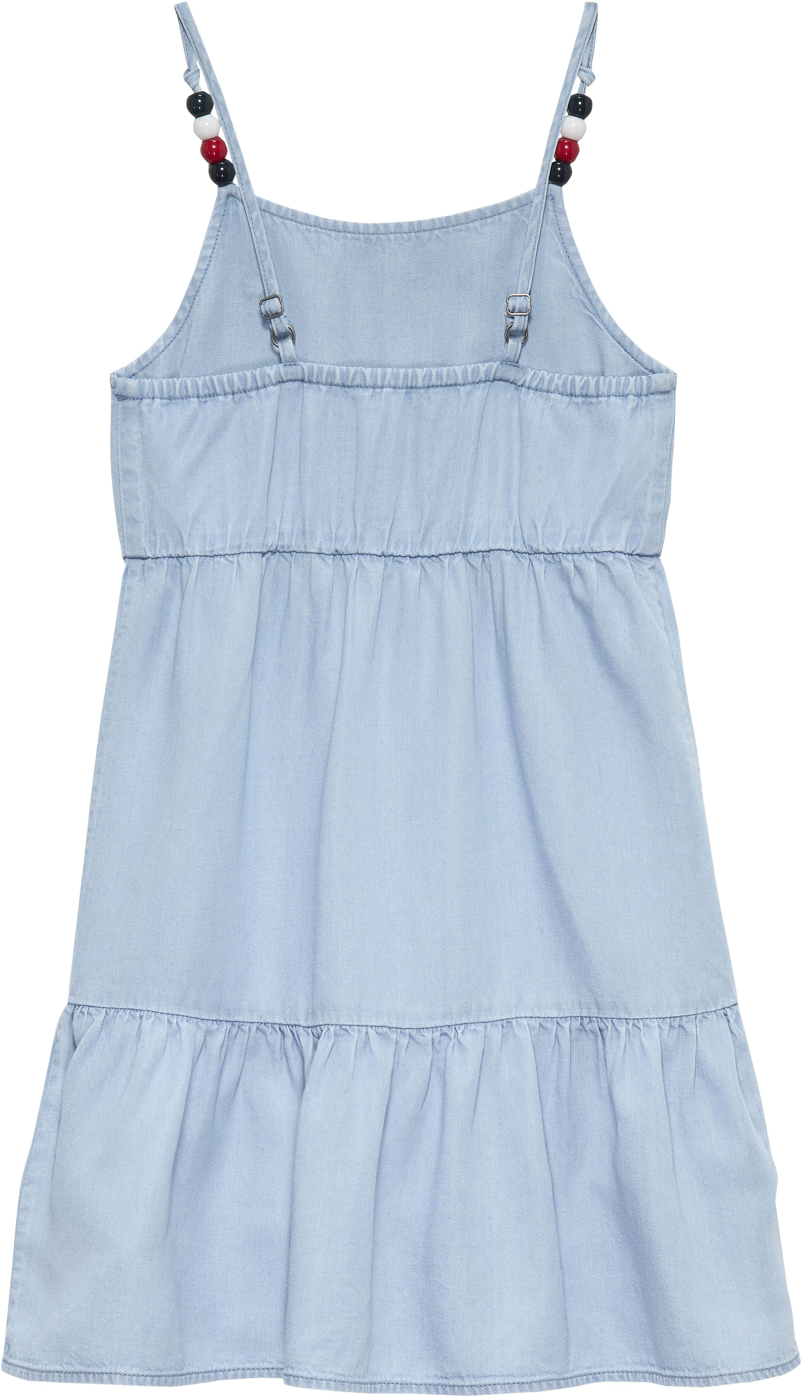 Tommy Hilfiger Spaghettikleid TENCEL STRAP DRESS Kinder bis 16 Jahre, mit dekorativen Trägerdetails – Bild 5 von 5
