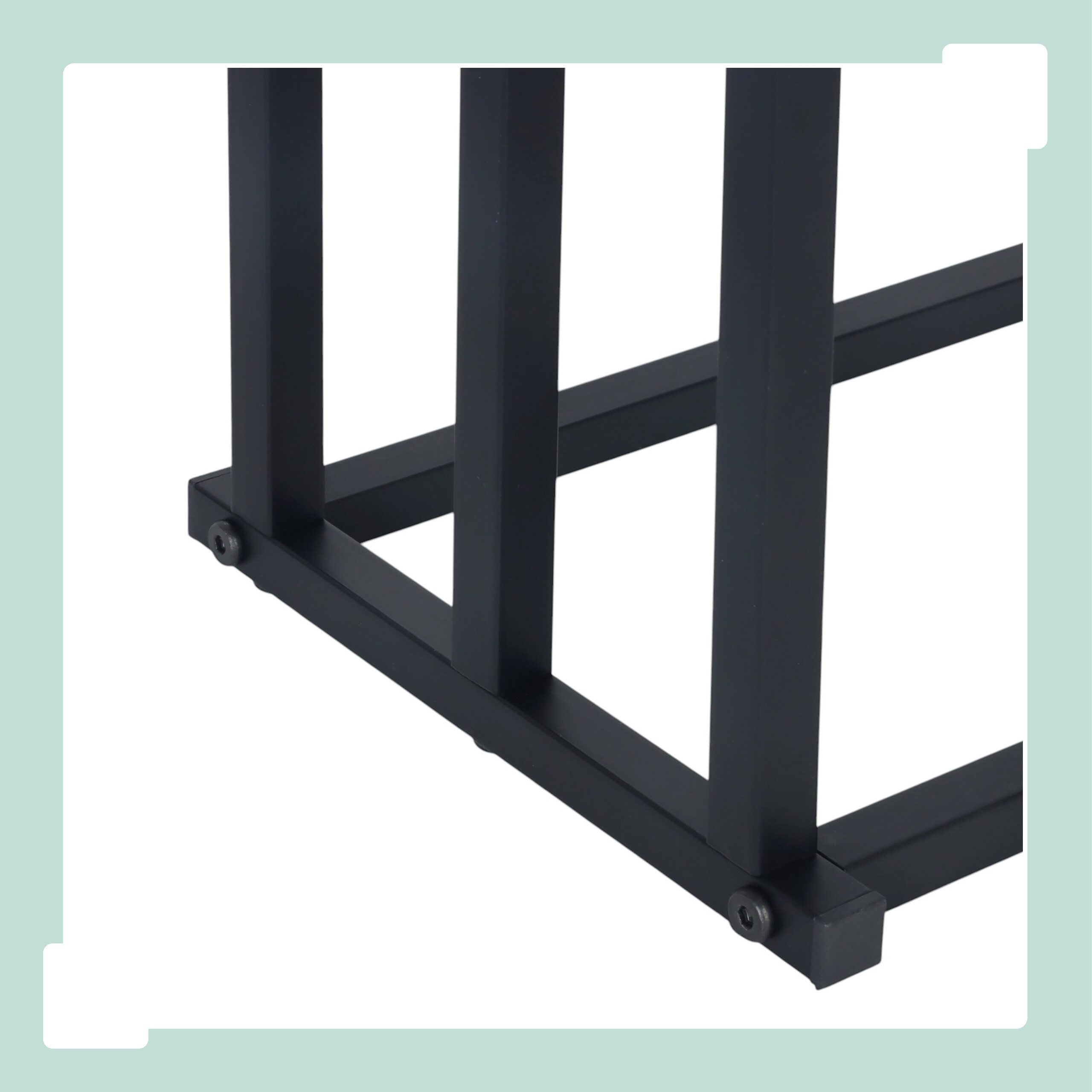relaxdays Handtuchständer 3 Stangen Metall, schwarz – Bild 5 von 5