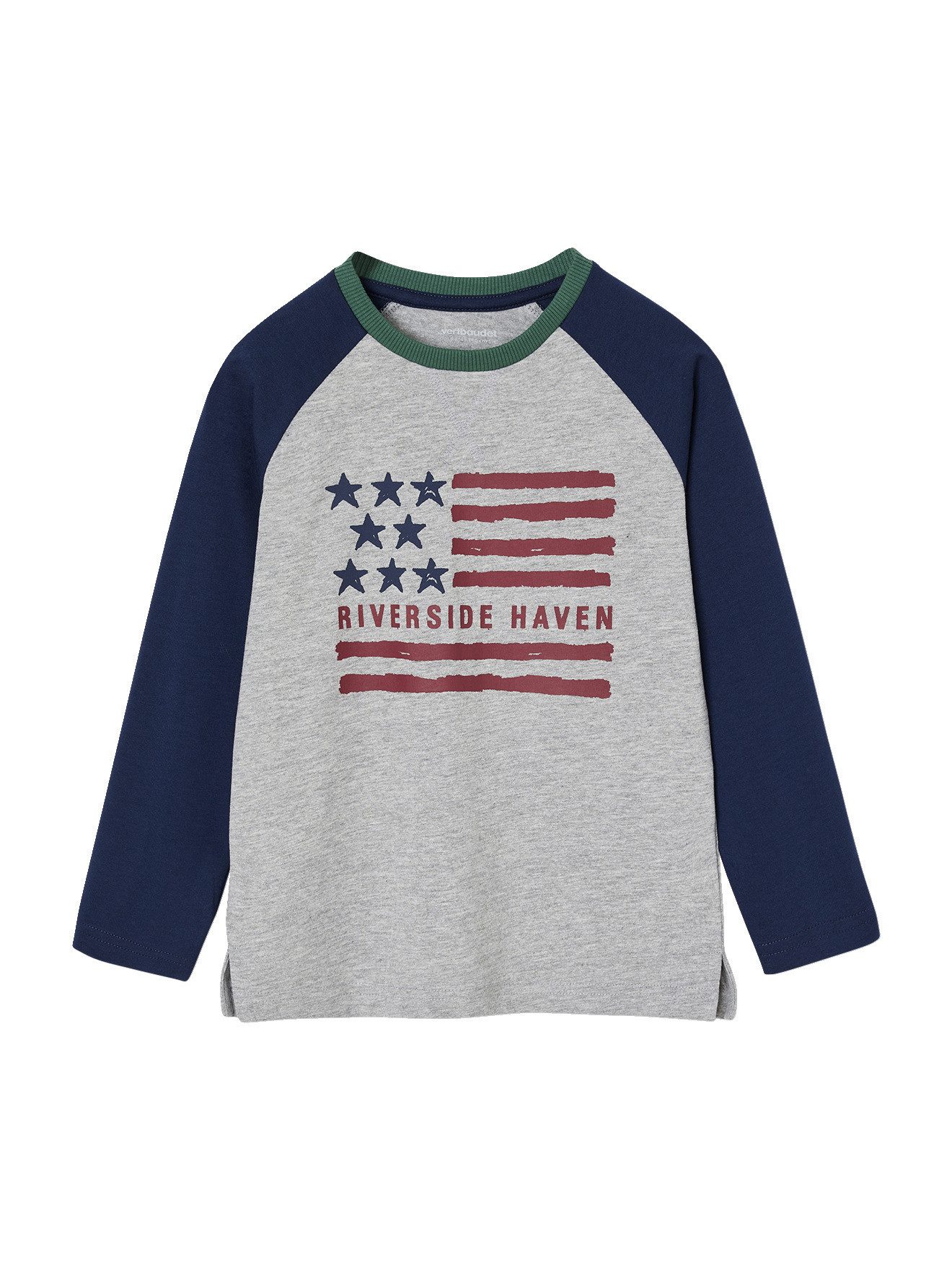 Langarmshirt Jungen Shirt mit Ärmeln in Kontrastoptik