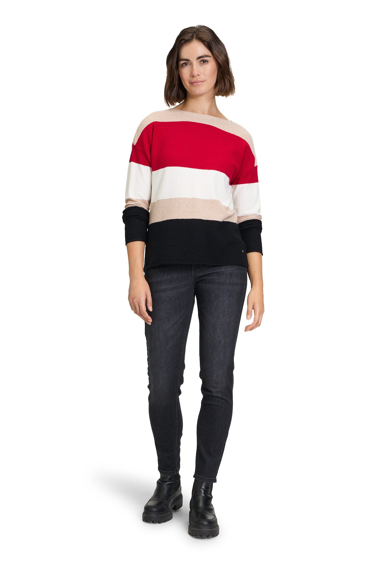 Betty&Co Strickpullover Damen mit Streifen (1-tlg) Struktur