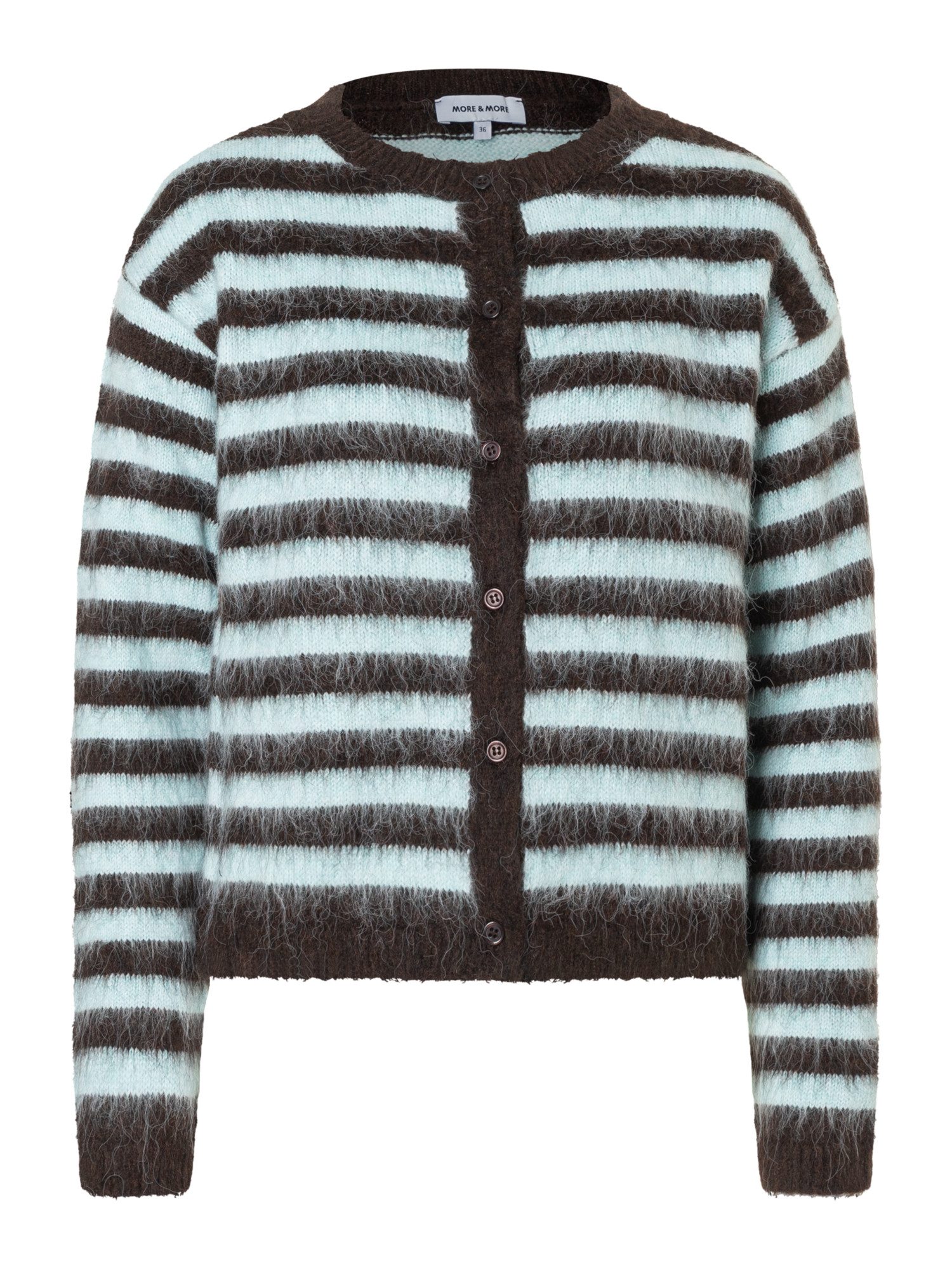 MORE&MORE Strickjacke kurze, haarige Flauschstrickjacke günstig online kaufen