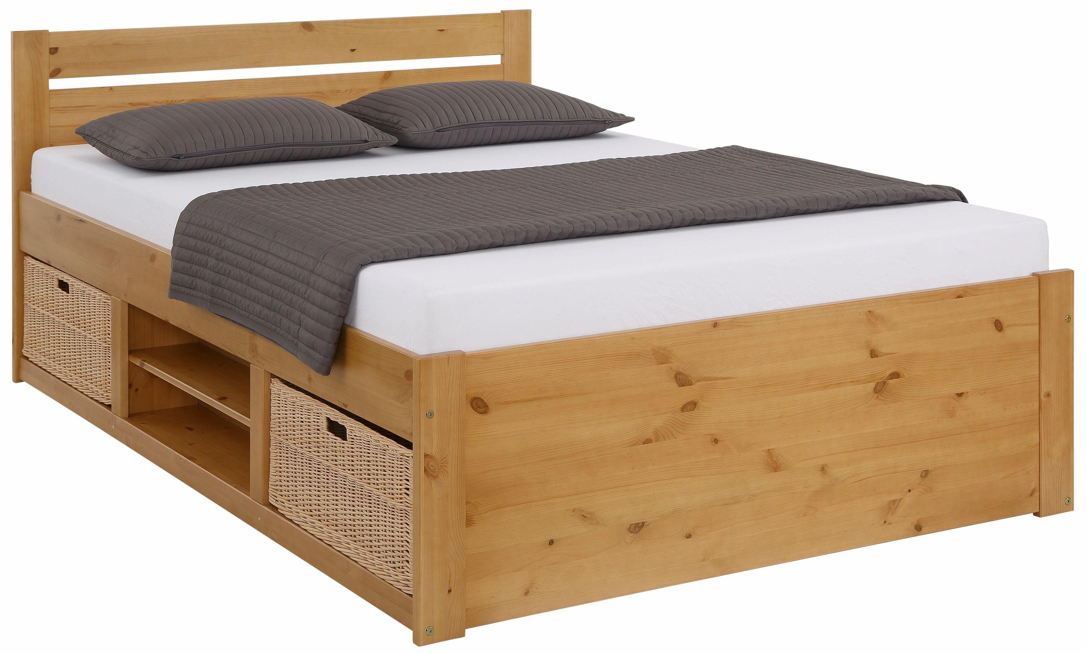 Stauraumbett LEVI in honig