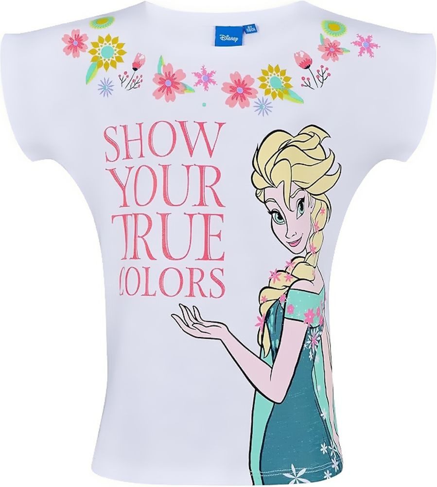 Disney Frozen Print-Shirt FROZEN DIE EISKÖNIGIN Anna+Elsa T-Shirt Mädchen 8 Jahre
