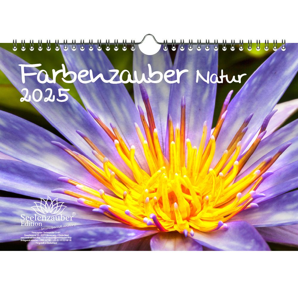 Seelenzauber Wandkalender Farbenzauber Natur DIN A4 Kalender für 2025 Farben Colours