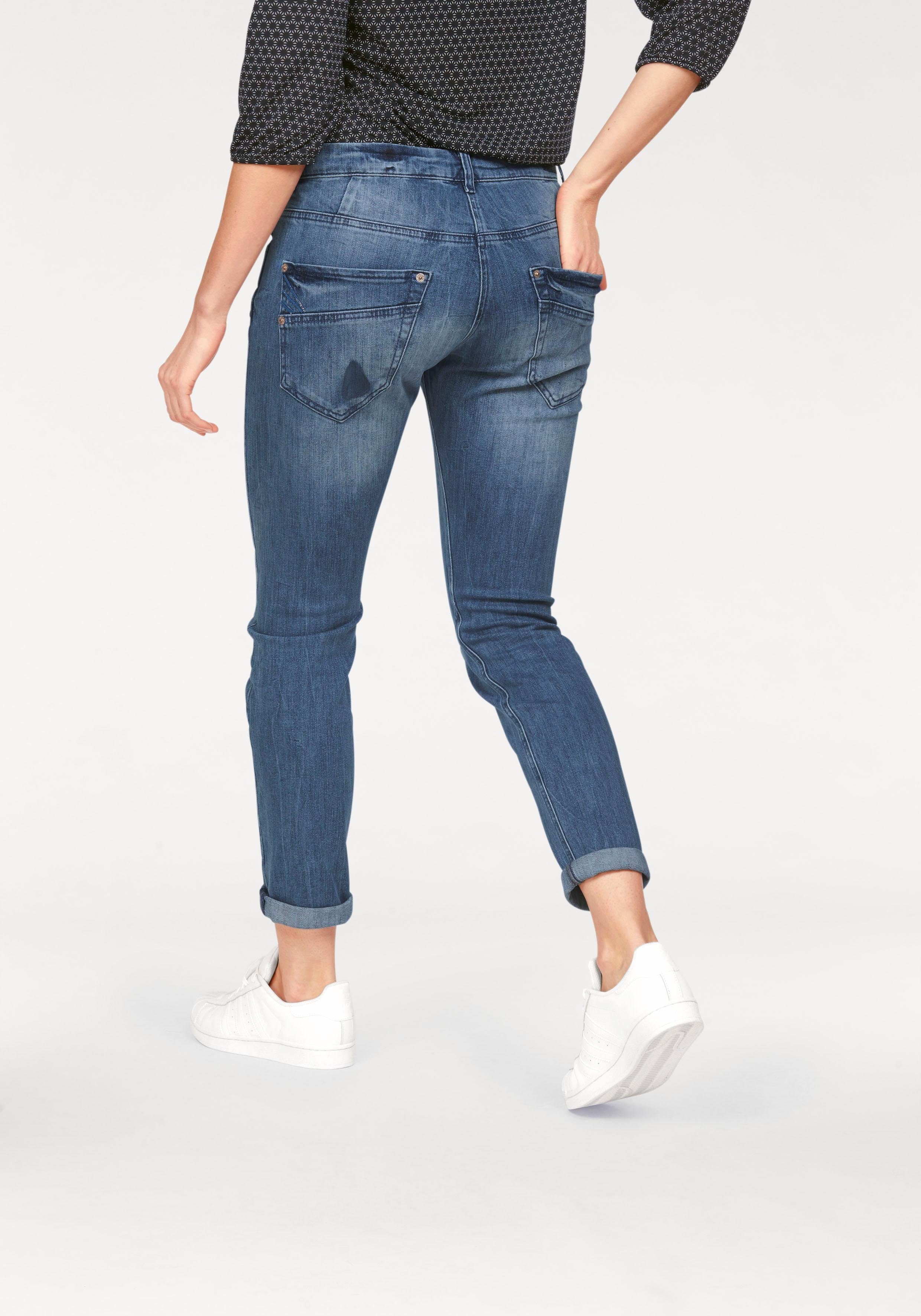 MAC StretchJeans »Sexy Carrot« in vintage blue mit Glitzersteinchen