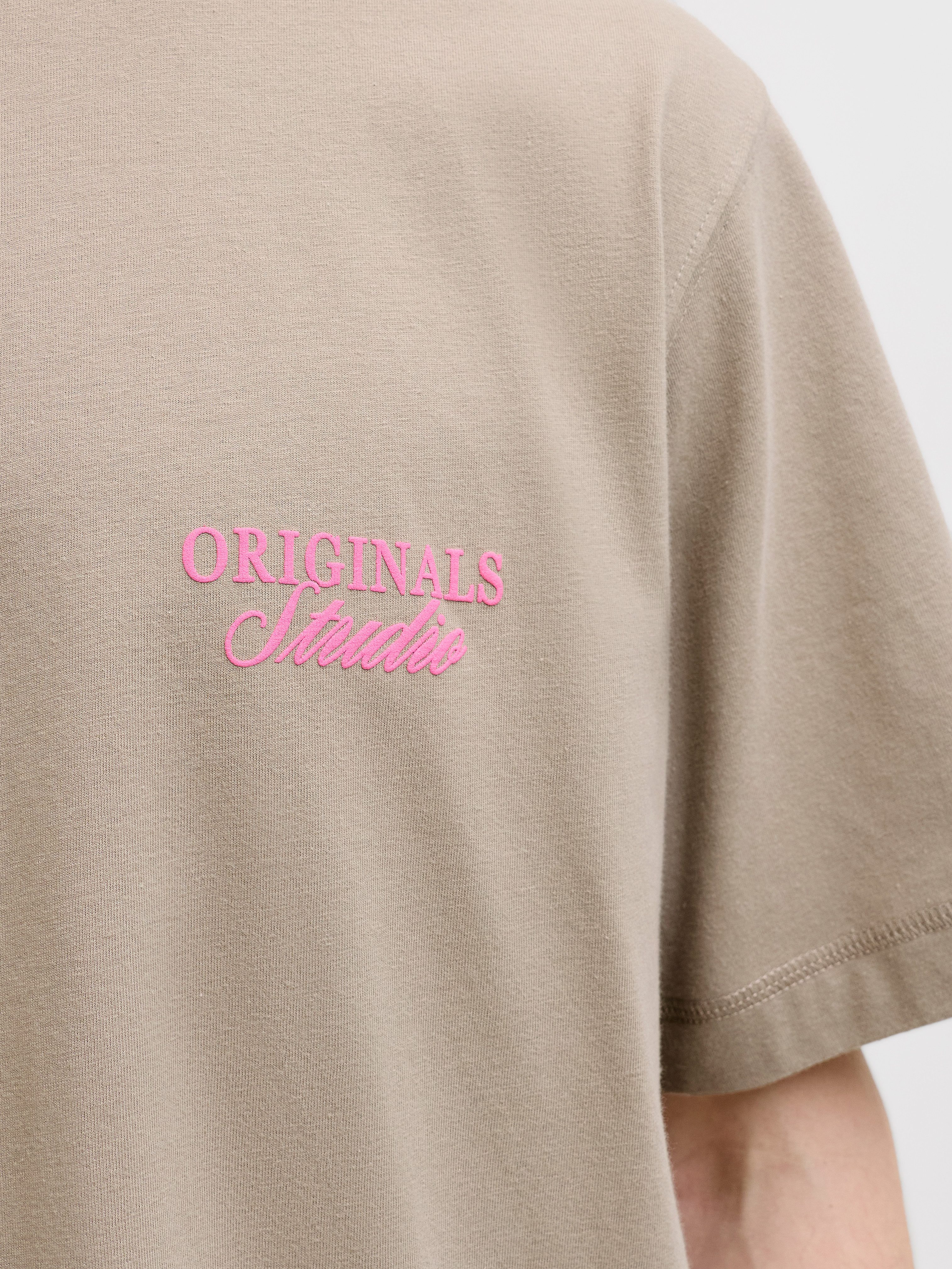 Jack & Jones Rundhalsshirt JORNORREBRO TYPO TEE SS CREW NECK NOOS Baumwolle, relaxed fit