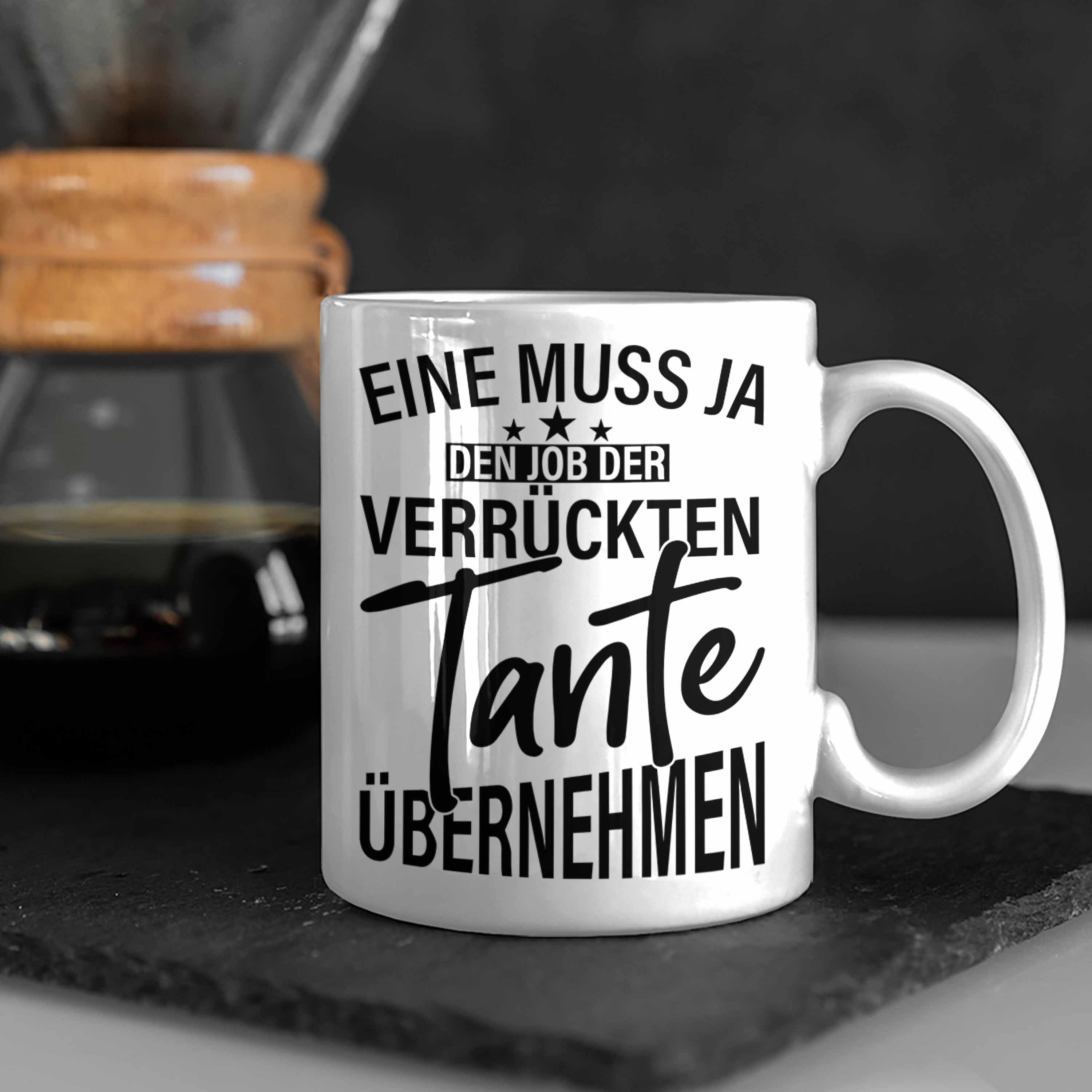 Weihnachten Tasse Verrückte Trendation Geschenkidee Geschenk Tasse Geschenkidee Tante Beste - Trendation Lustig Tante Weiss Geburtstag