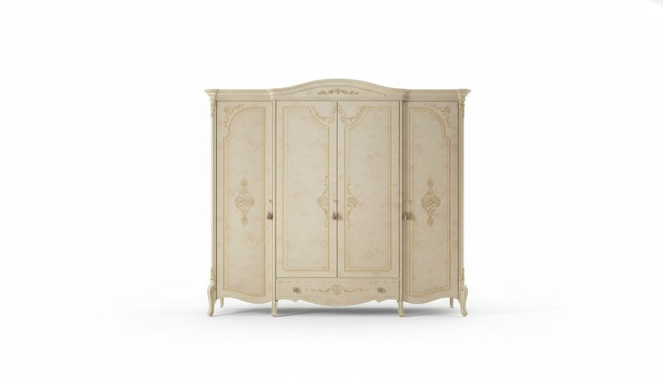 Xlmoebel Drehtürenschrank Echtholz-Kleiderschrank in elegantem italienischem Design (Kleiderschrank) Hergestellt in Europa