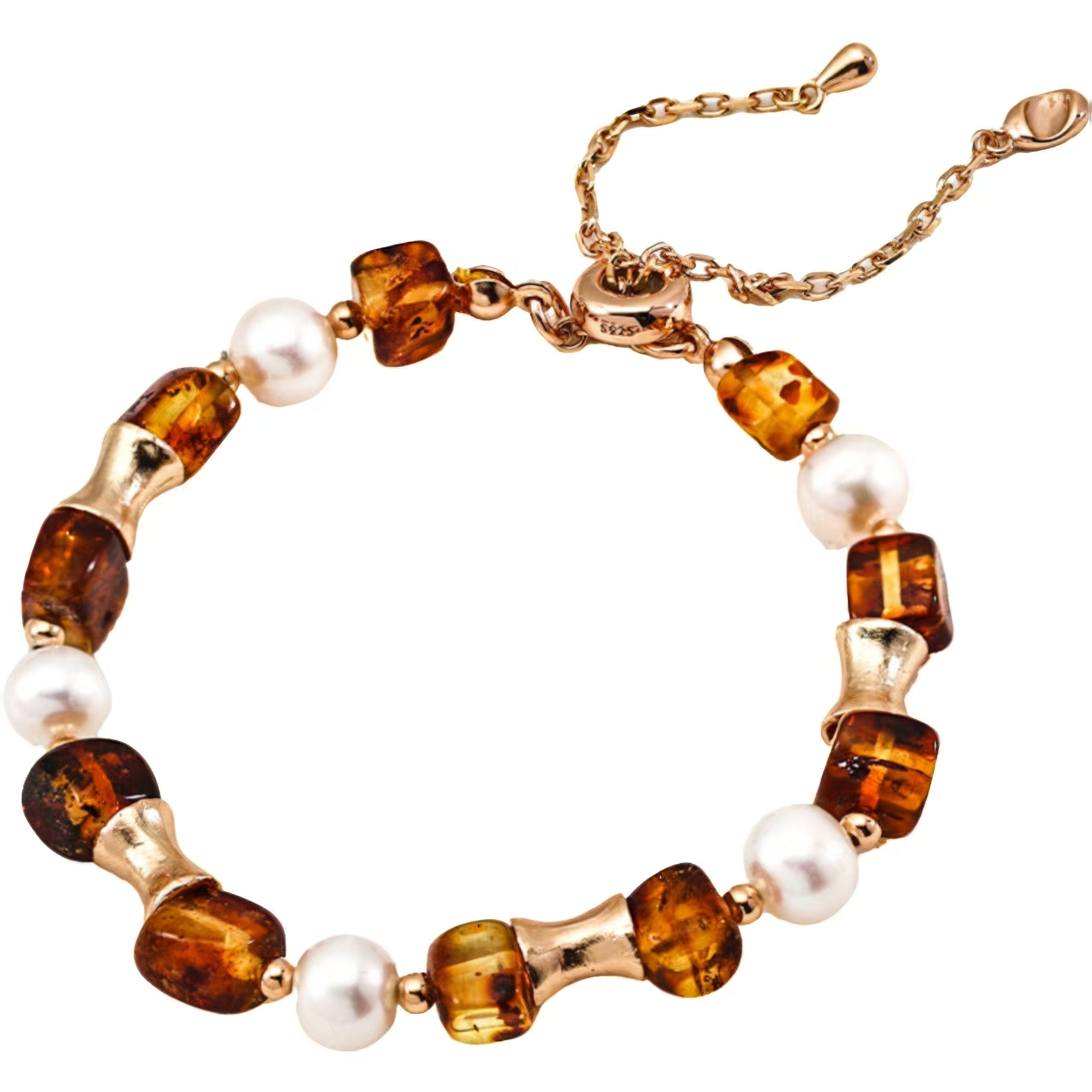 Jumpeak Silberarmband Silberarmband , Bernsteinarmband , Perlenarmband, Dam günstig online kaufen