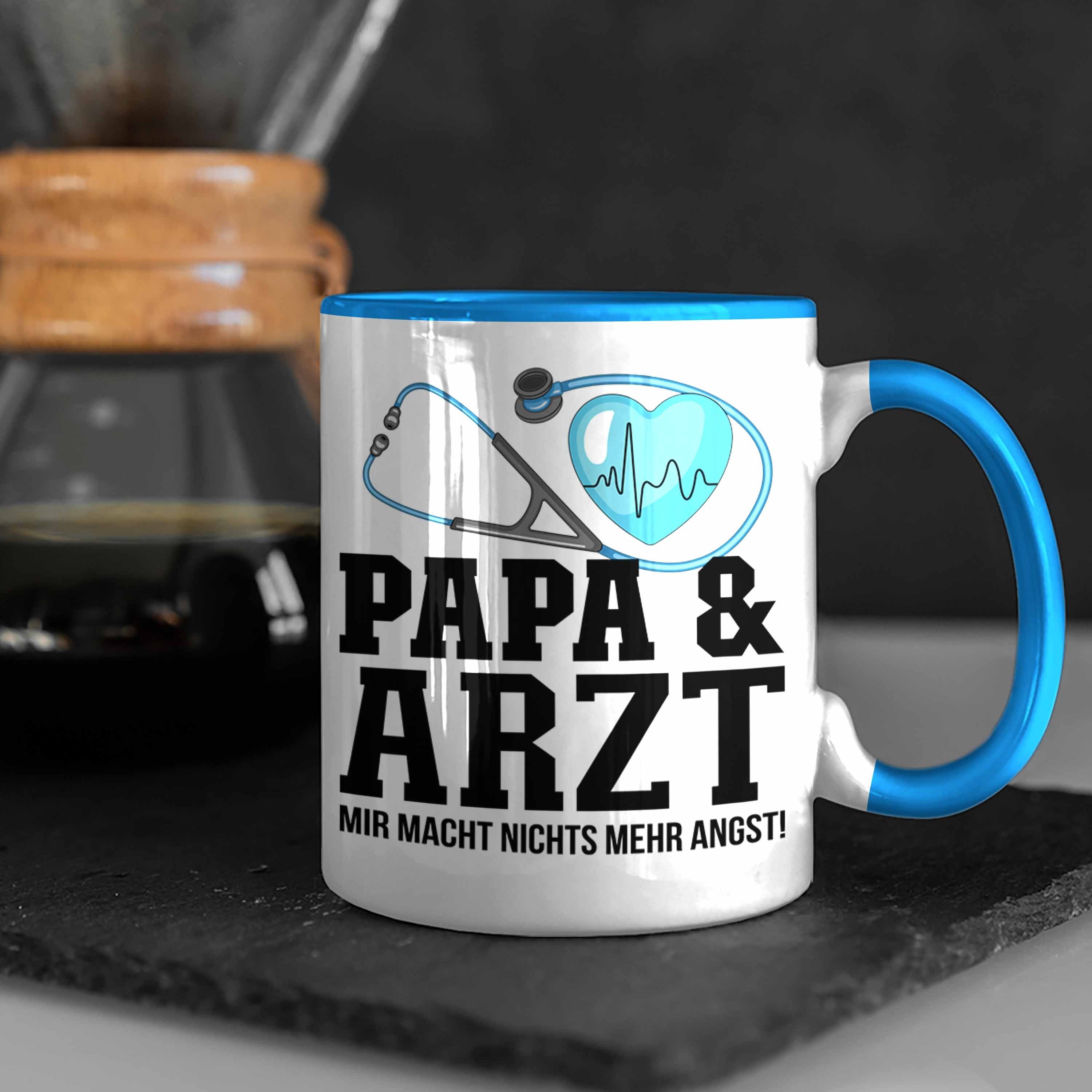 - Arzt und Trendation Geschenkidee Geburtst Blau Papa Vater für Ärzte Tasse Tasse Trendation