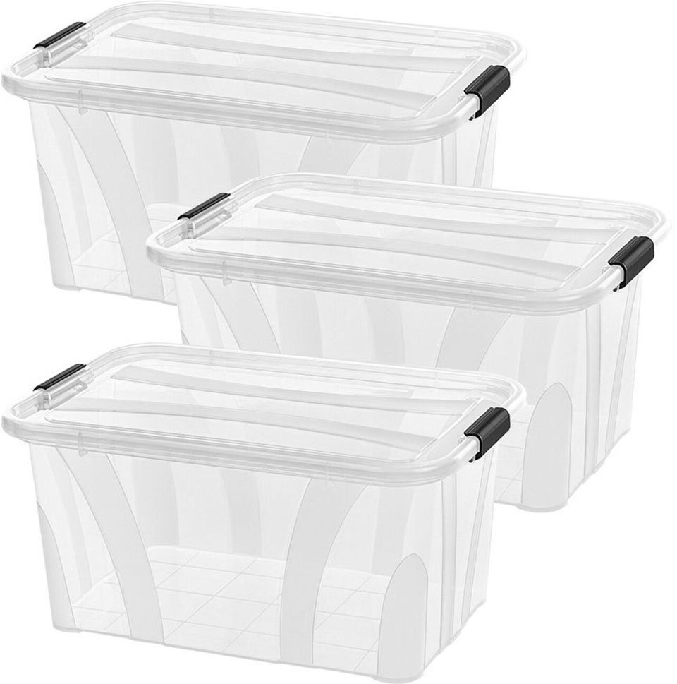 Siena Home Aufbewahrungsbox Anzio (Set, 3 St), Kunststoff, 100% recyclebar