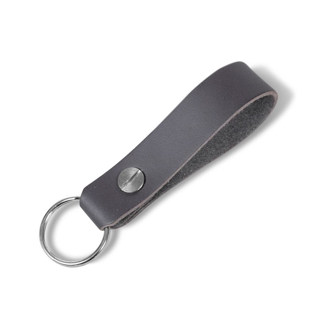 Jahn-Tasche Schlüsseltasche Schlüsselanhänger Personalisierbar, Büffel-Leder Grau, Jahn-Tasche 135