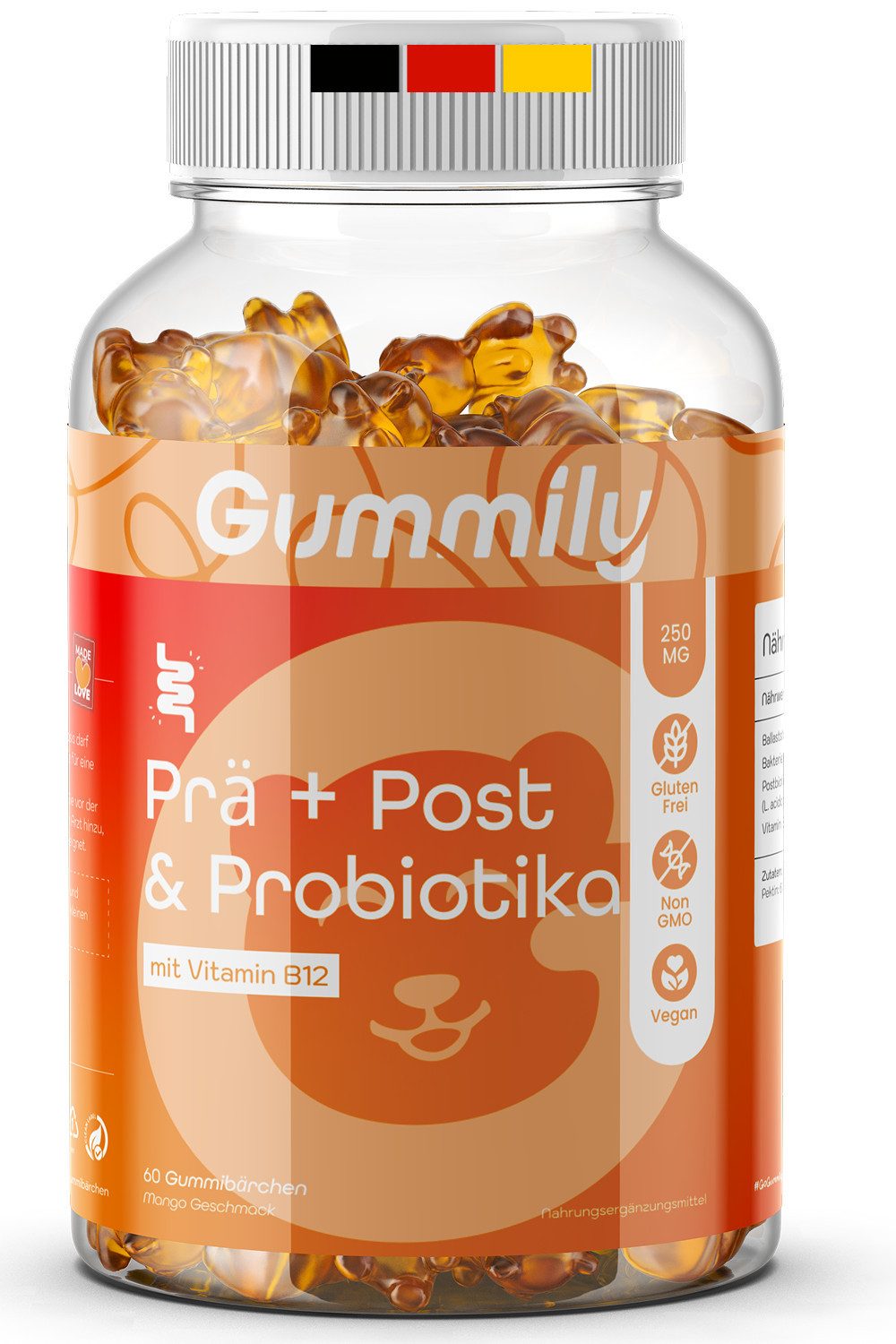 Gummily® Post, Pre & Probio Gummibärchen, 60 St., 2 Monats-Vorrat Probiona Kulturen Komplex