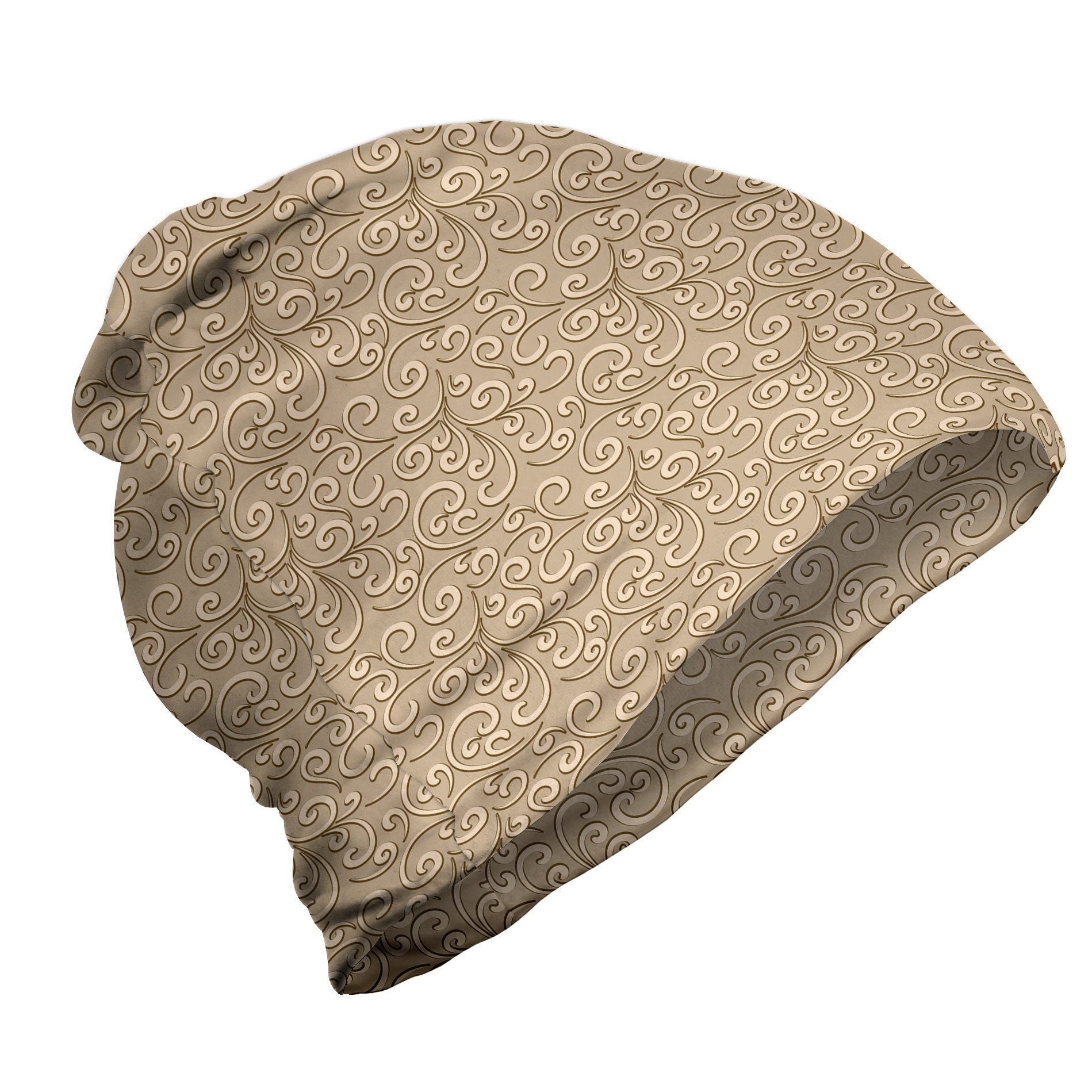 Victorian Beanie Abakuhaus Damast-Blumen Freien im Wandern Beige