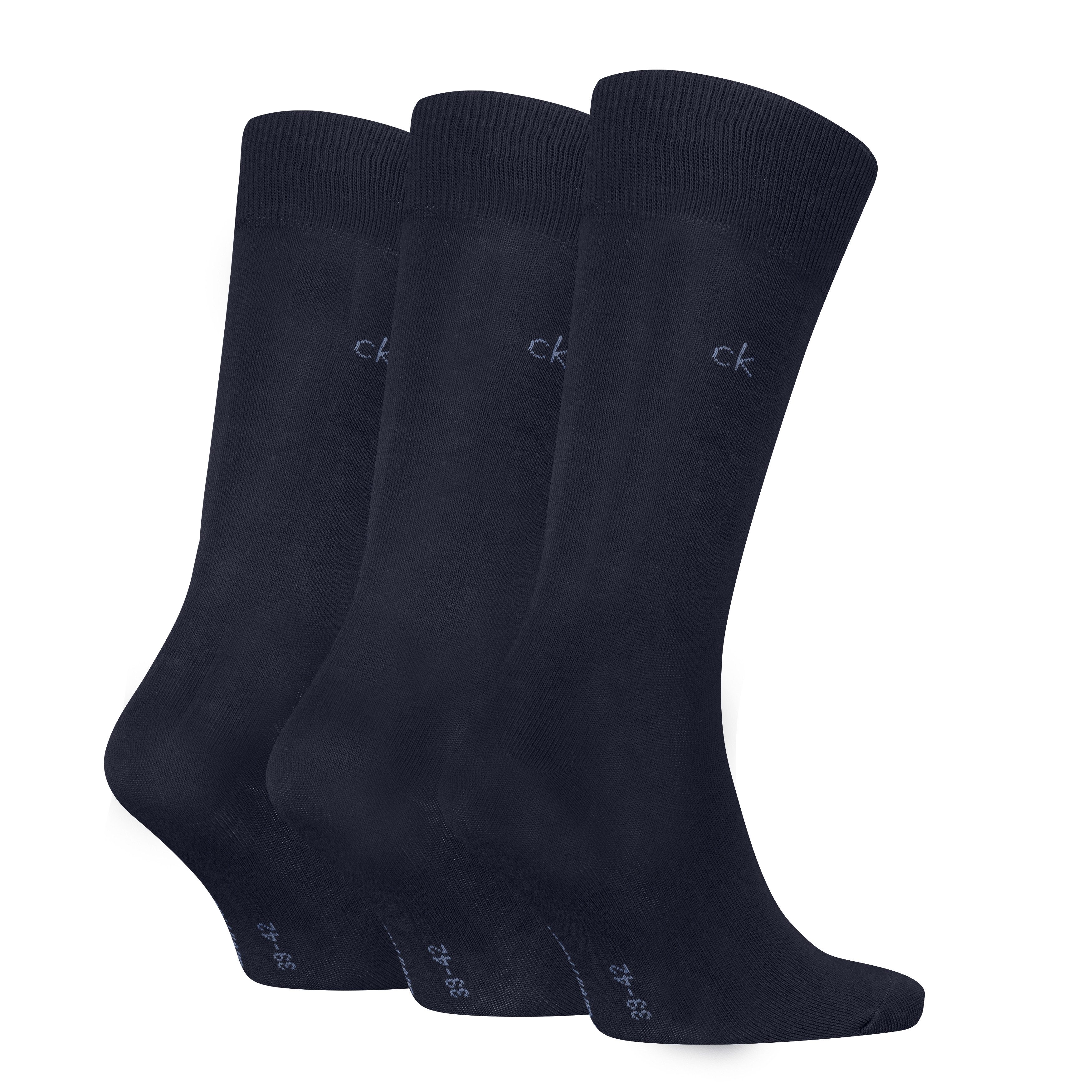 Calvin Klein Socken CK MEN SOCK (3 Paar) uni, Cotton-Mix, breiter Bund