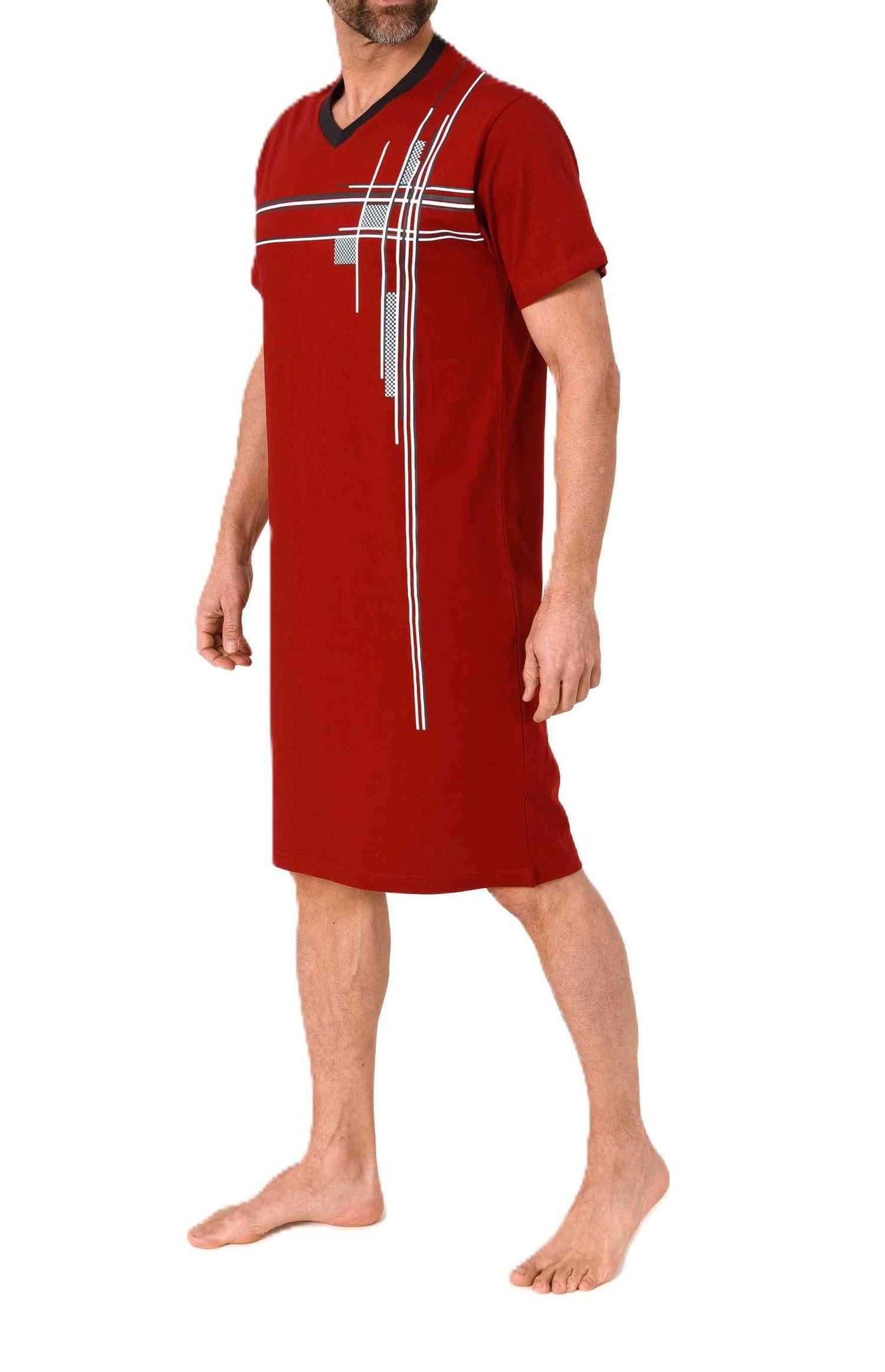 Normann Pyjama Normann Herren kurzarm Nachthemd - auch in Übergröße günstig online kaufen