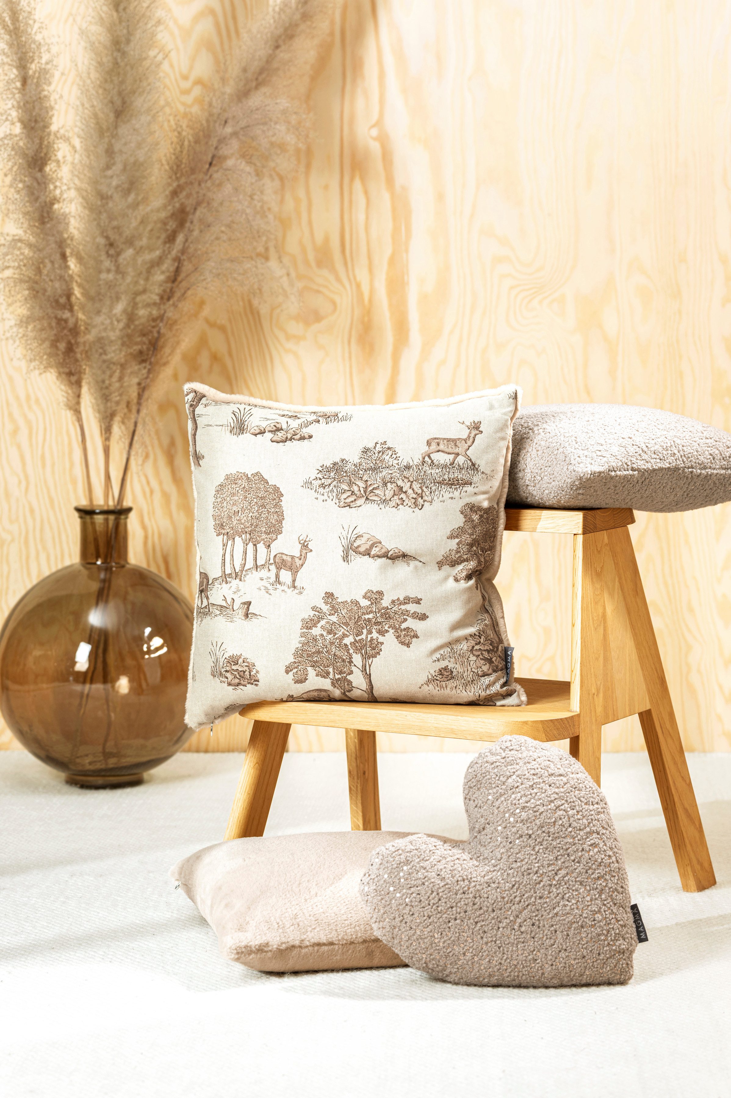 Magma Heimtex Kissenbezüge 'Hubertus' 45 x 45 cm Sand - Beige