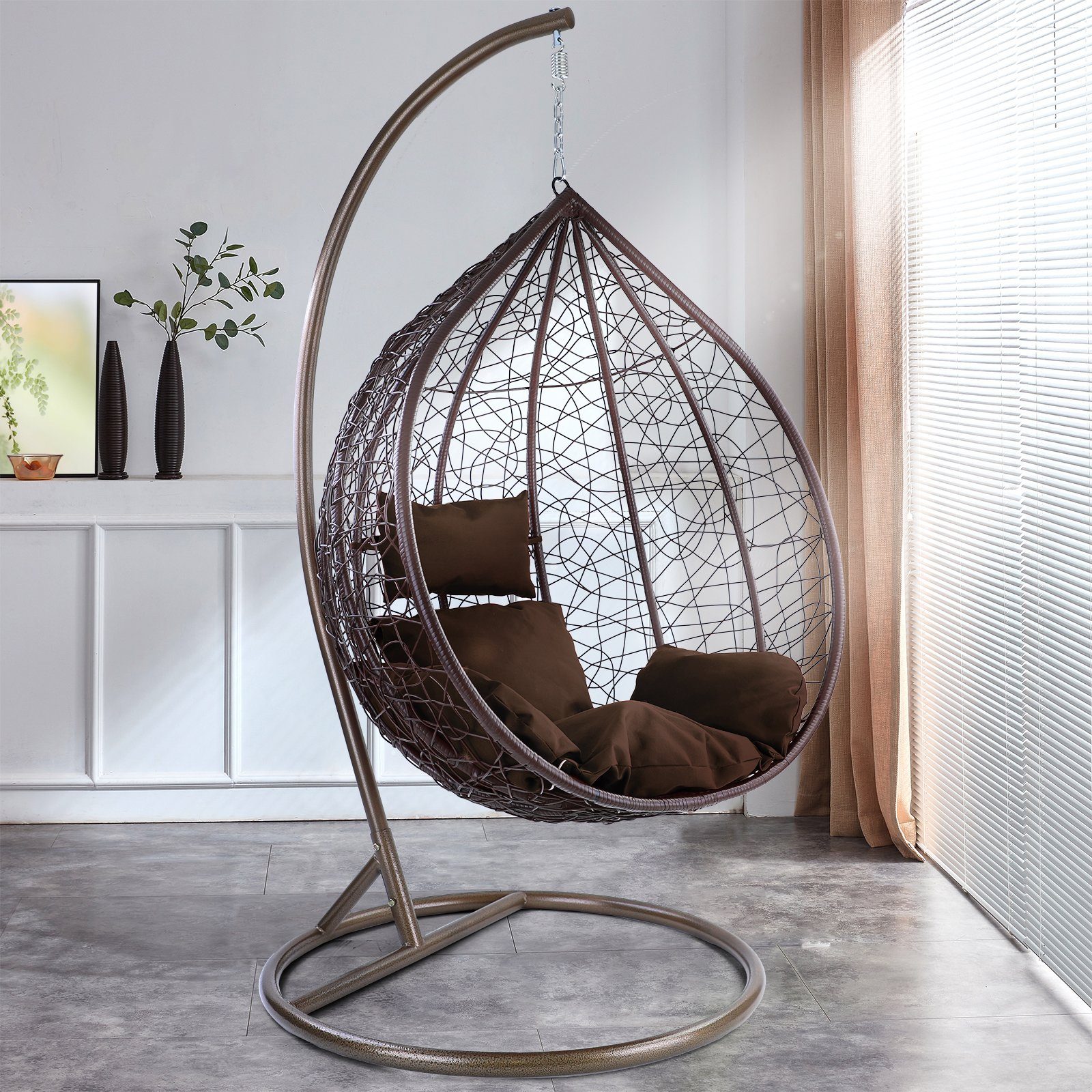 RAMROXX Hängesessel Luxus Miami XXL Polyrattan günstig online kaufen