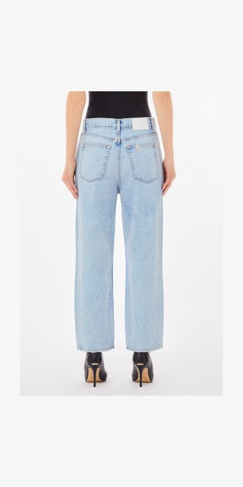 Liu Jo Gerade Джинсы – Gerade geschnittene Cropped-Jeans mit Strass