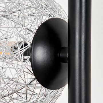 hofstein Stehlampe Stehlampe aus Metall/Draht in Schwarz/Silberfarben, ohne Leuchtmittel, Leuchte mit Drahtschrimen (12cm), Schalter,6 x G9, ohne Leuchtmittel