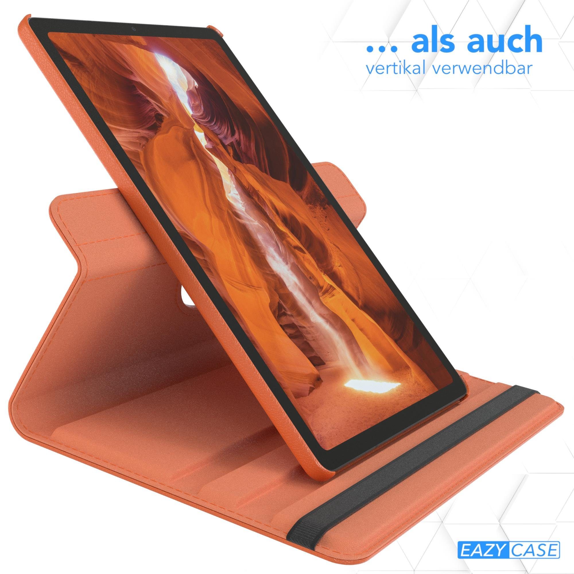 EAZY CASE Tablet-Hülle Rotation Case für Samsung Galaxy Tab S6 Lite 10,4 Zoll, Tabletschutz robust magnetisch verstellbar Klappetui mit Deckel Orange