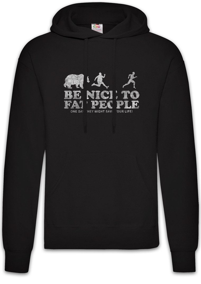 Urban Backwoods Hoodie Be Nice To Fat People I Herren Hoodie Dick Dicker Stolz Übergewicht (1-tlg) Chubby Pride Fat Large