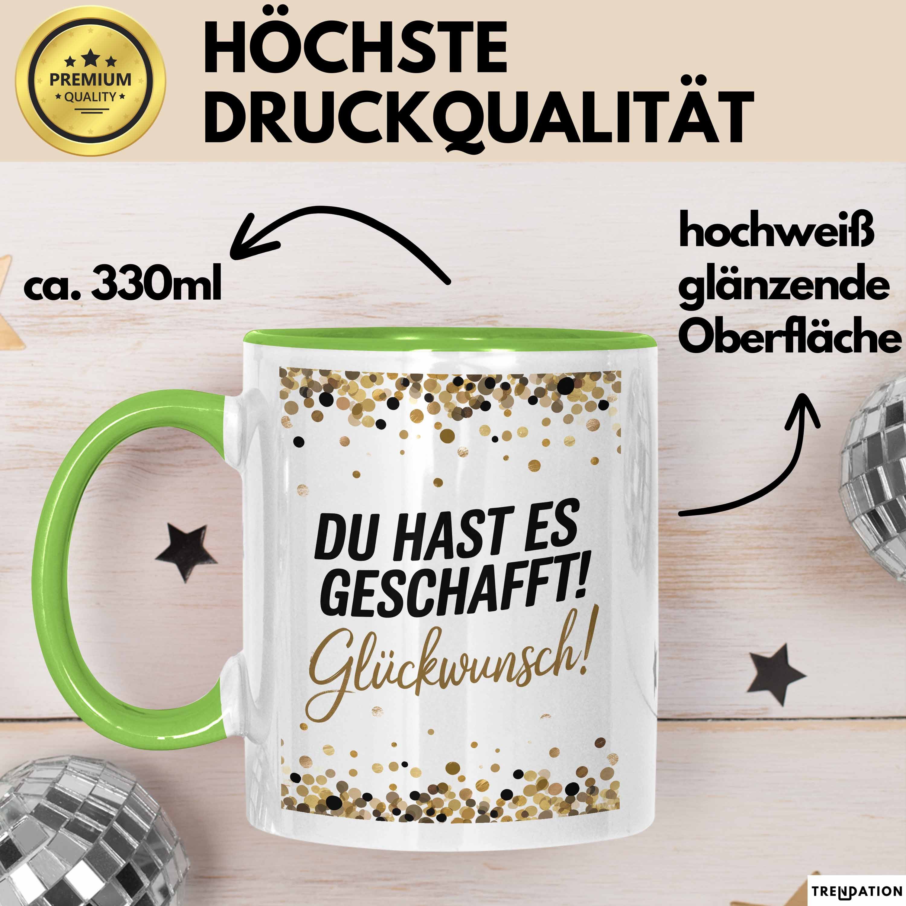 Trendation Tasse Schüler Abschluss Tasse Geschenk Lustige Geschenkidee Spruch Du Hast E, Keramik