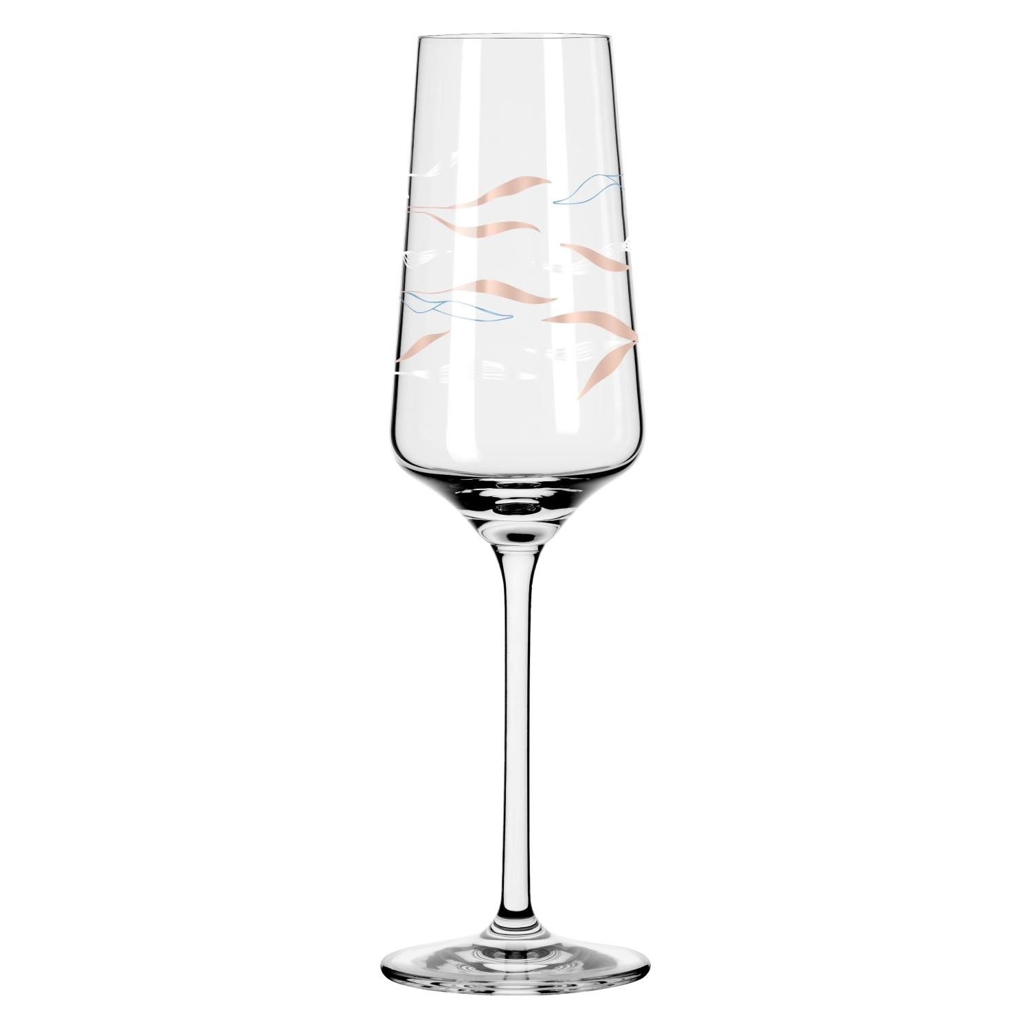 Ritzenhoff Sektglas Sparkle, Glas, Spülmaschinengeeignet, Mehrfarbig, Motiv: Algen