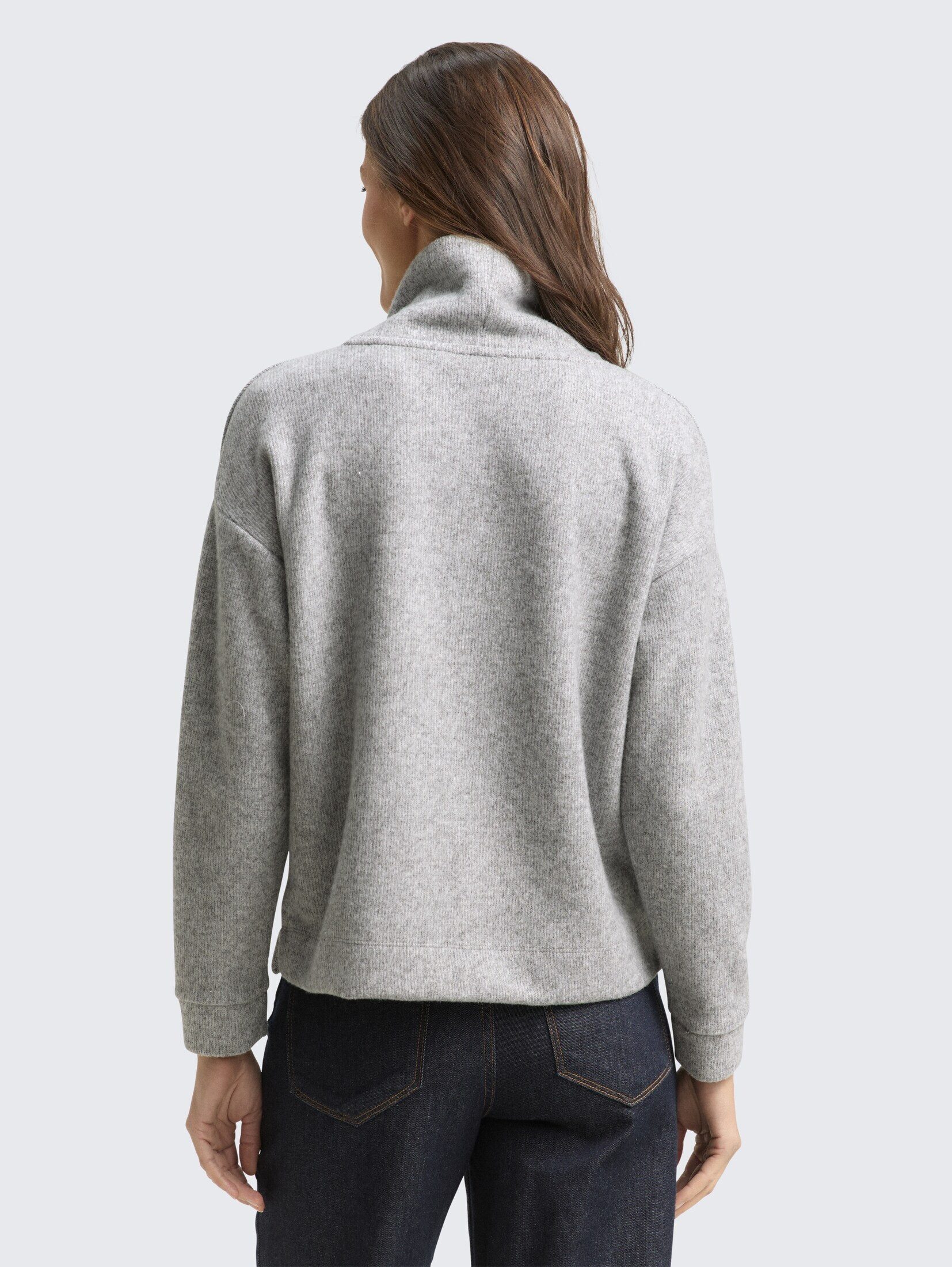 TOM TAILOR Sweatshirt Strick & Sweatshirts Loose Fit Sweatshirt mit Rollkragen