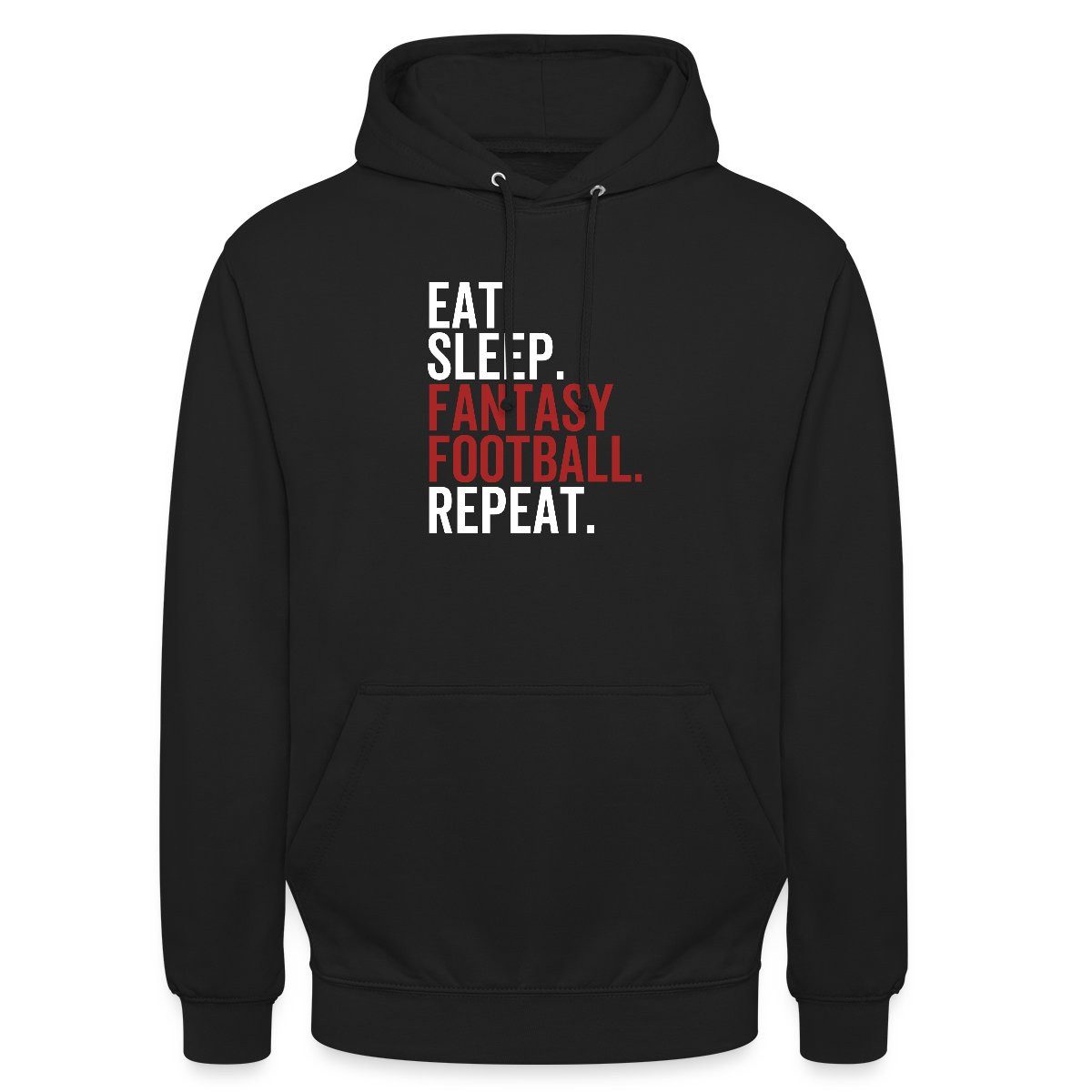 Hoodie Eat Sleep Fantasy Fußball Repeat Online Manager Unisex Hoodie