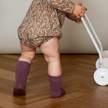 GoBabyGo ABS-Socken Kinder Stoppersocken (Misty Plum) - Rutschfeste Baby Krabbel Socken - Kleinkinder Strümpfe mit antirutsch Gummi Noppen