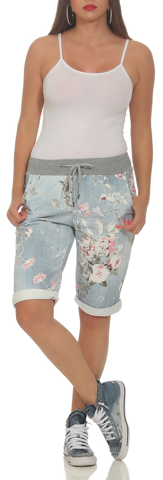 CLEO STYLE Sweatbermudas Bermuda Damen 30 Modell 2 36-40